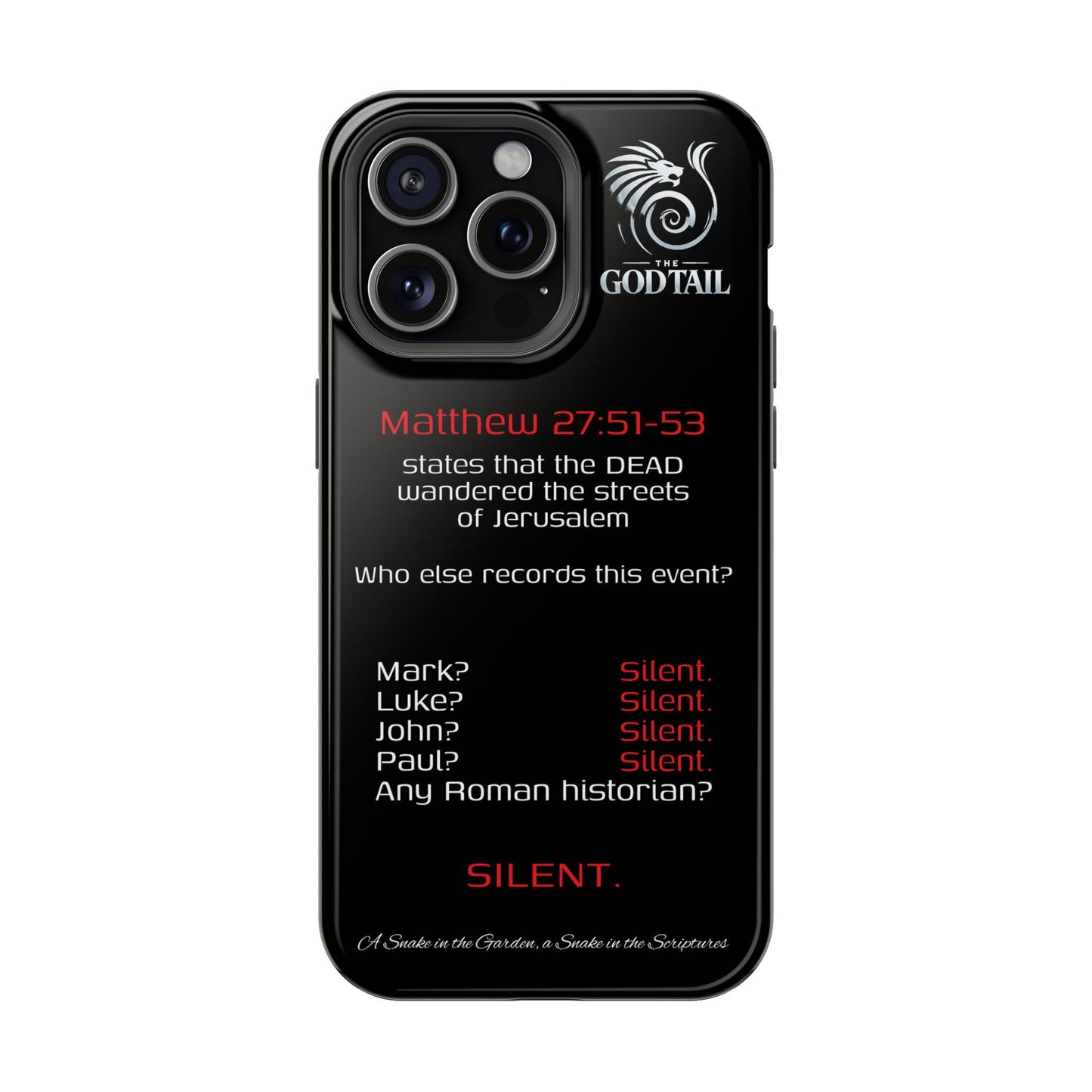 Dead Wandering the Streets Inconsistency - (iPhone & Samsung Galaxy) Religious Phone Case