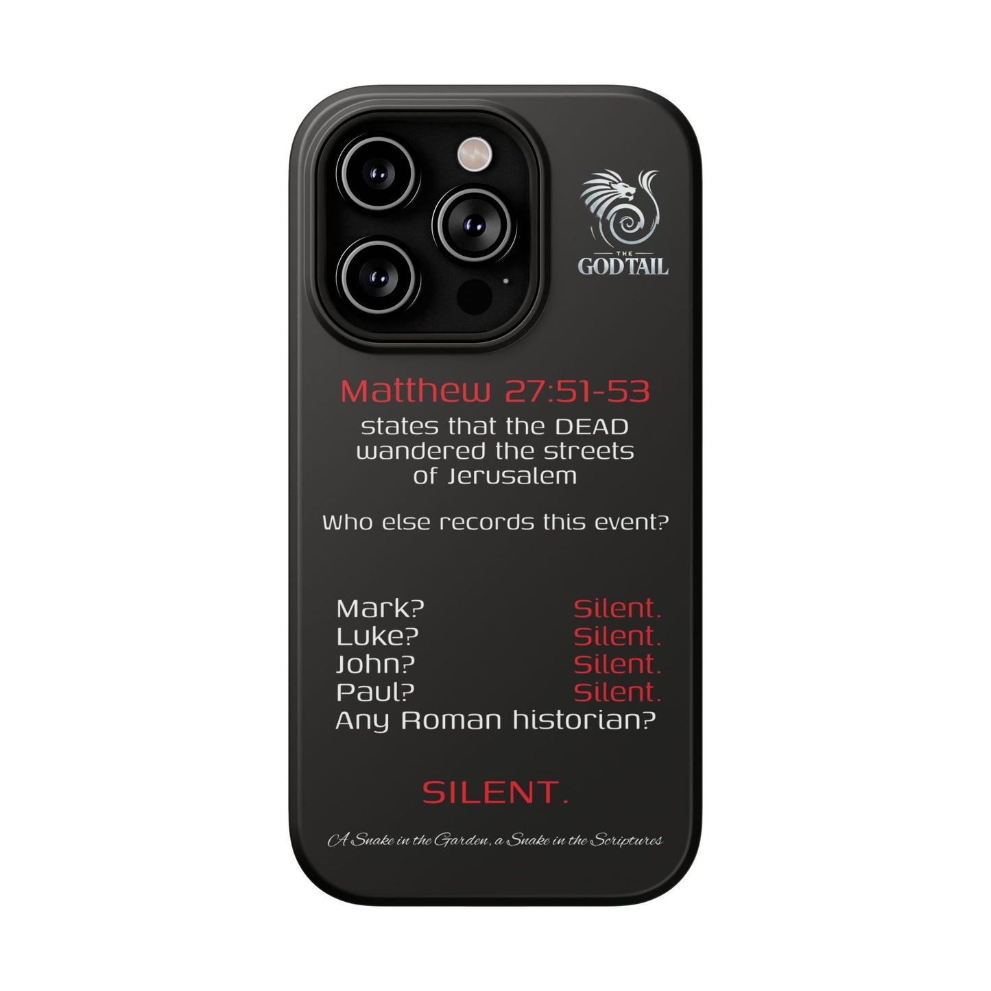 Dead Wandering the Streets Inconsistency - (iPhone & Samsung Galaxy) Religious Phone Case