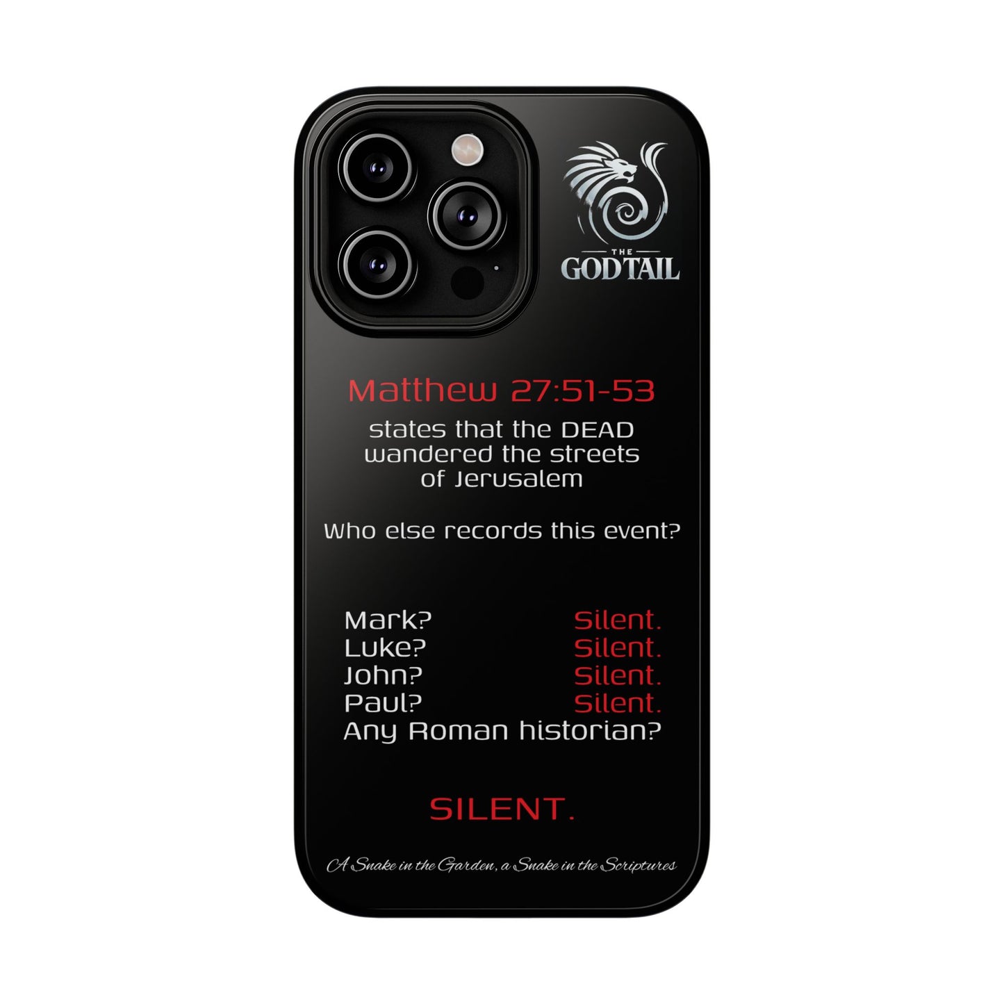 Dead Wandering the Streets Inconsistency - (iPhone & Samsung Galaxy) Religious Phone Case
