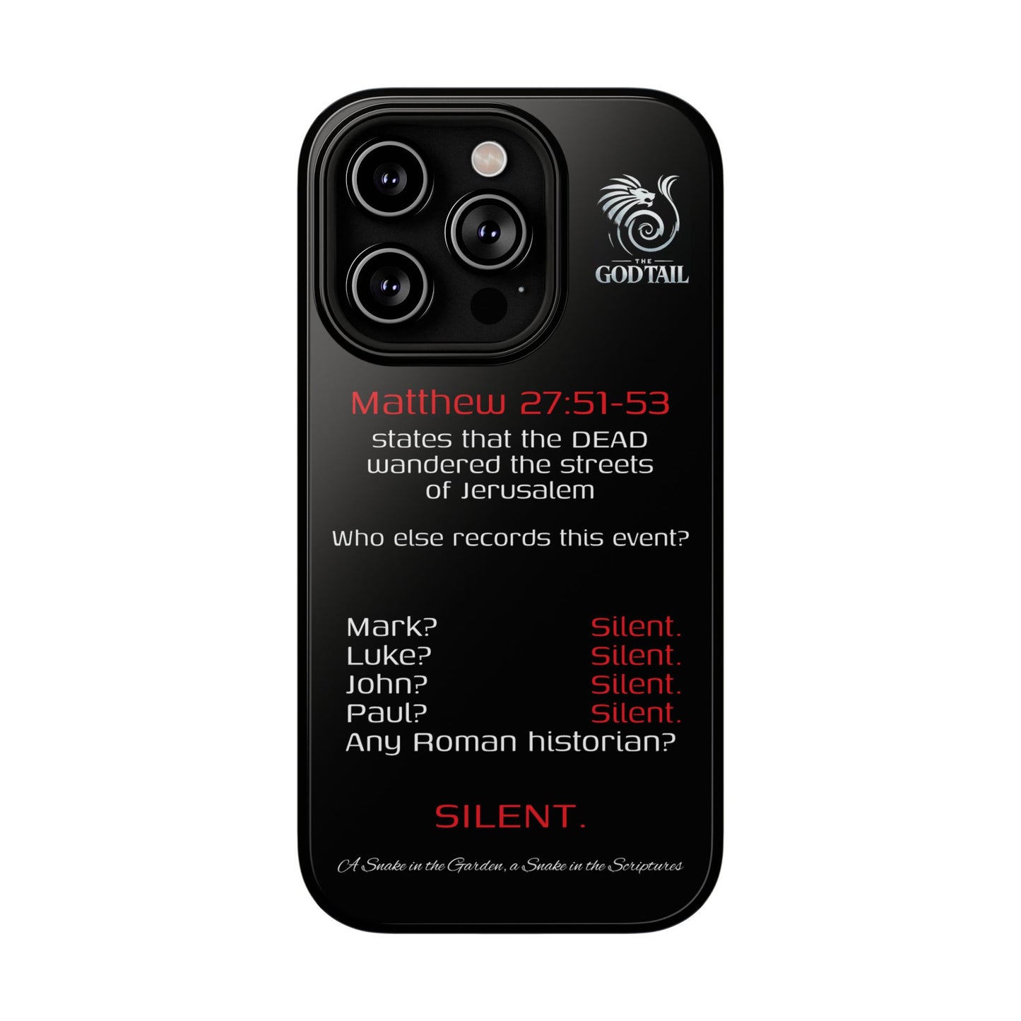 Dead Wandering the Streets Inconsistency - (iPhone & Samsung Galaxy) Religious Phone Case