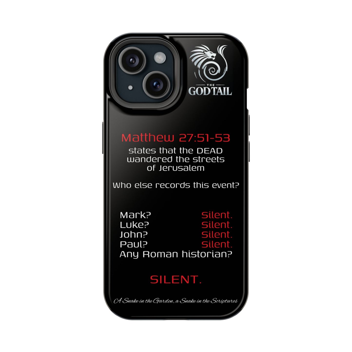 Dead Wandering the Streets Inconsistency - (iPhone & Samsung Galaxy) Religious Phone Case
