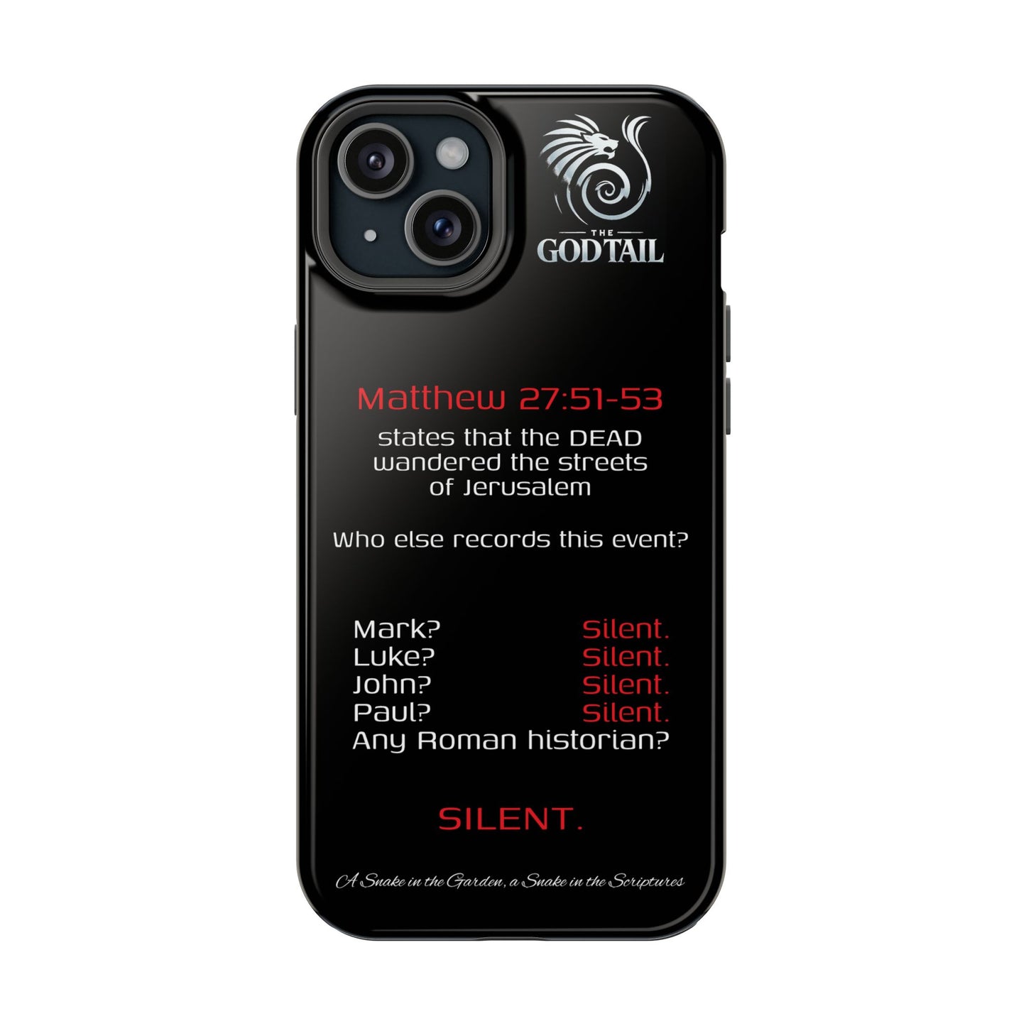 Dead Wandering the Streets Inconsistency - (iPhone & Samsung Galaxy) Religious Phone Case