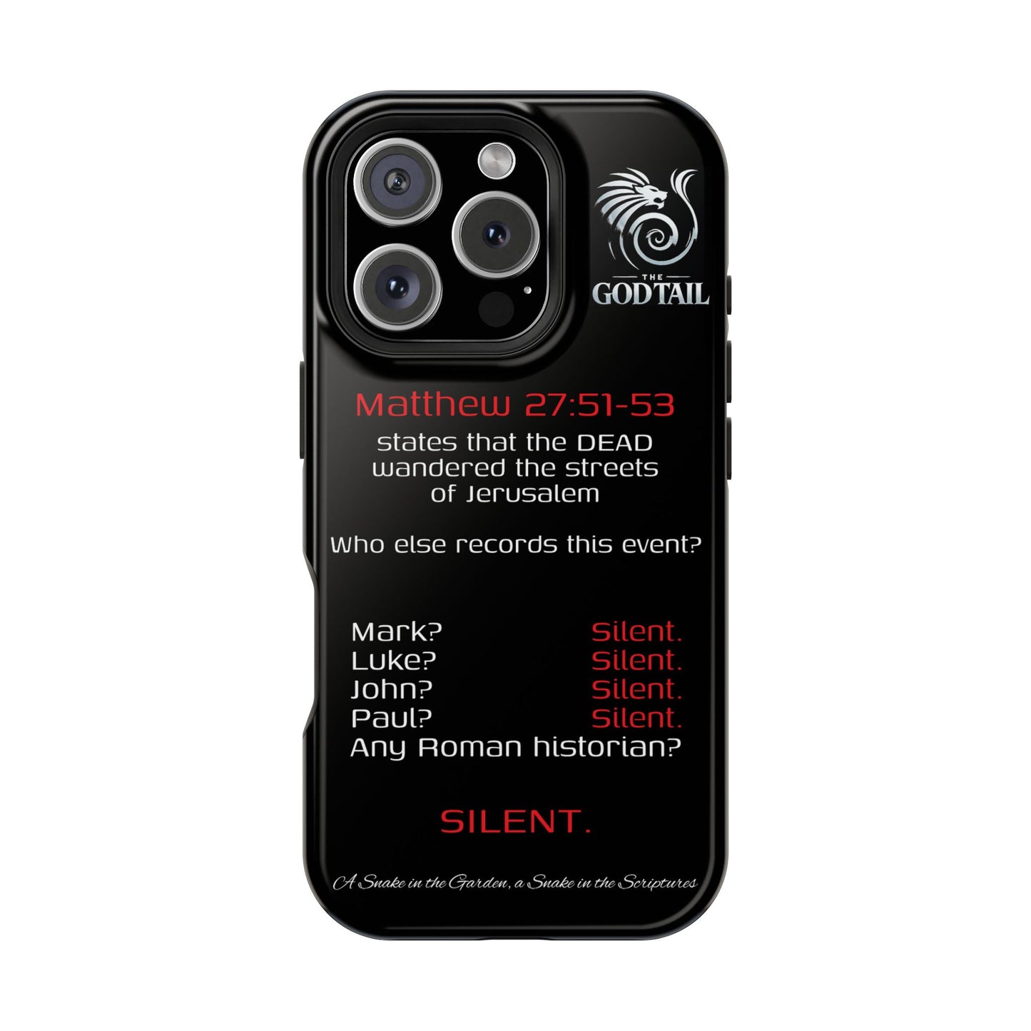 Dead Wandering the Streets Inconsistency - (iPhone & Samsung Galaxy) Religious Phone Case