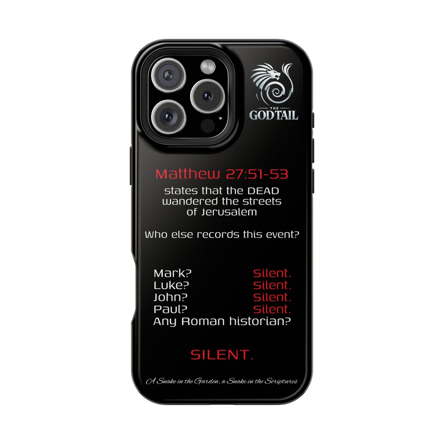 Dead Wandering the Streets Inconsistency - (iPhone & Samsung Galaxy) Religious Phone Case