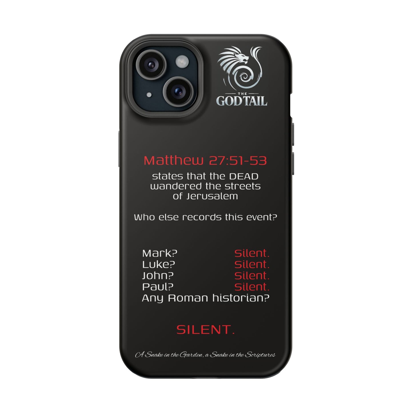 Dead Wandering the Streets Inconsistency - (iPhone & Samsung Galaxy) Religious Phone Case