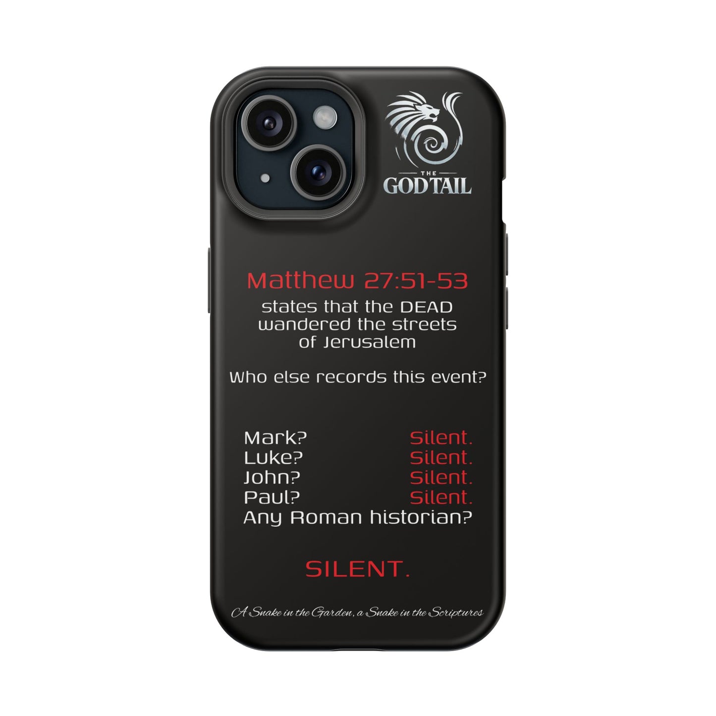 Dead Wandering the Streets Inconsistency - (iPhone & Samsung Galaxy) Religious Phone Case