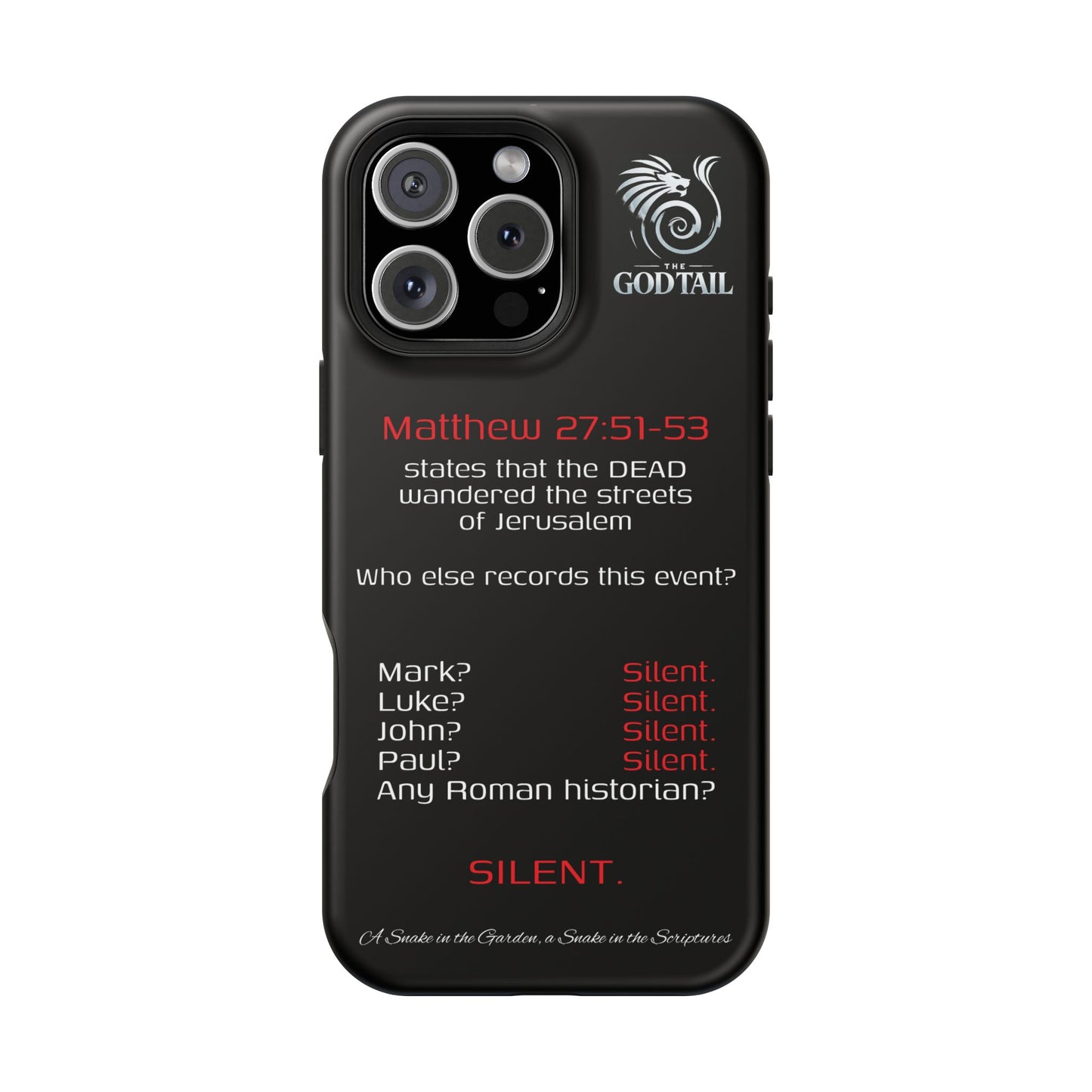 Dead Wandering the Streets Inconsistency - (iPhone & Samsung Galaxy) Religious Phone Case