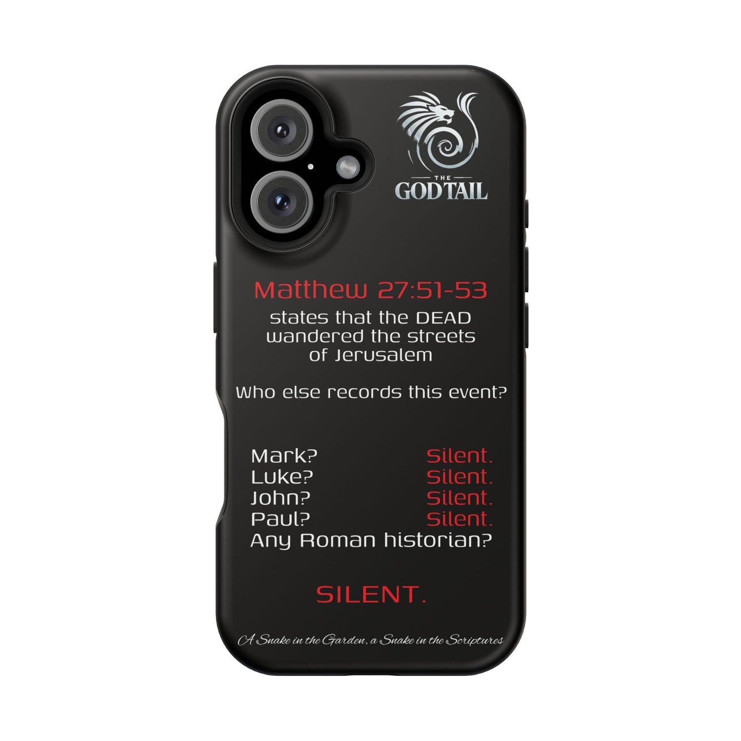 Dead Wandering the Streets Inconsistency - (iPhone & Samsung Galaxy) Religious Phone Case