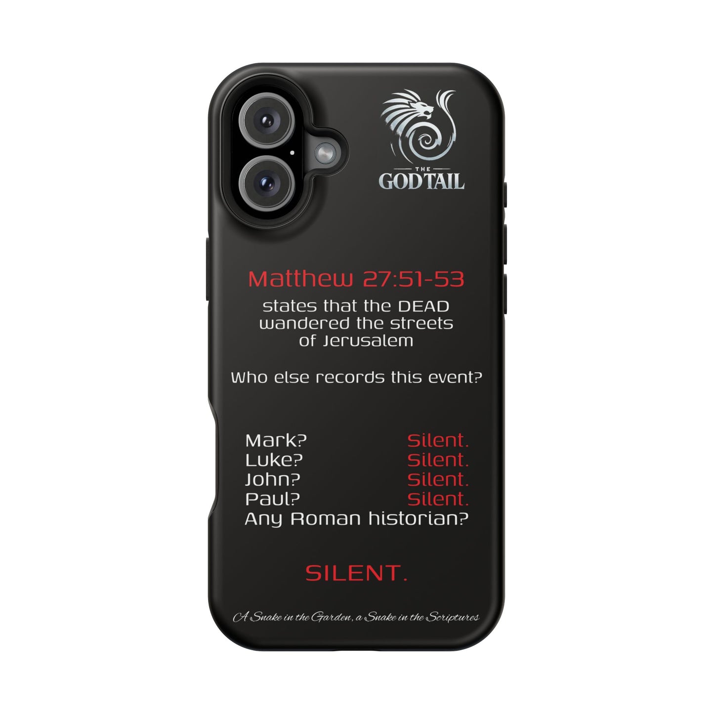Dead Wandering the Streets Inconsistency - (iPhone & Samsung Galaxy) Religious Phone Case