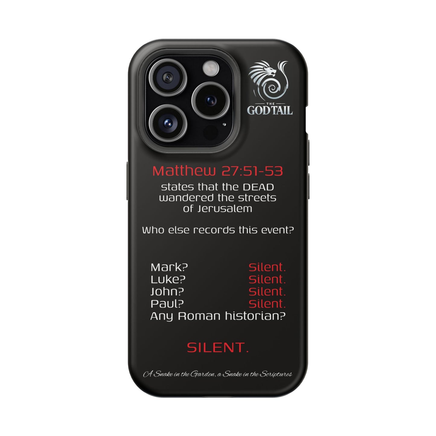 Dead Wandering the Streets Inconsistency - (iPhone & Samsung Galaxy) Religious Phone Case
