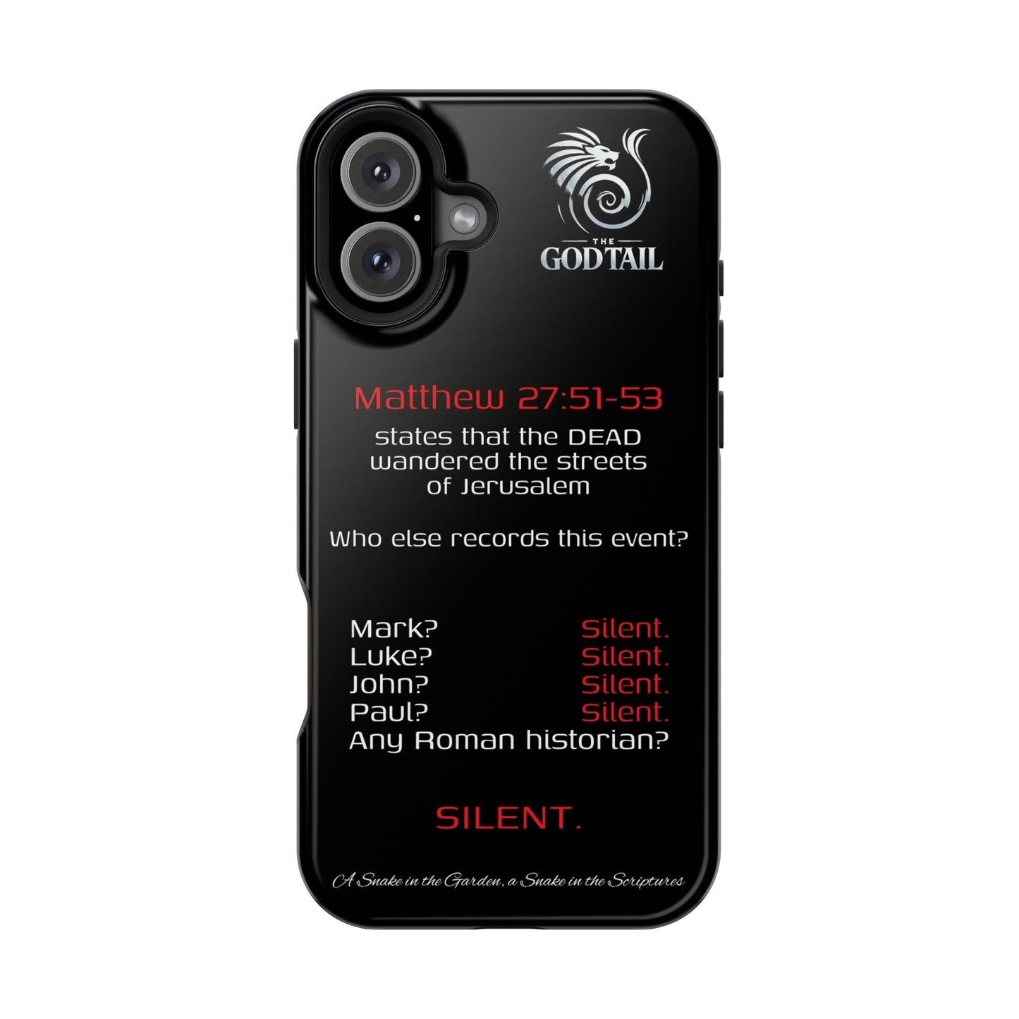 Dead Wandering the Streets Inconsistency - (iPhone & Samsung Galaxy) Religious Phone Case