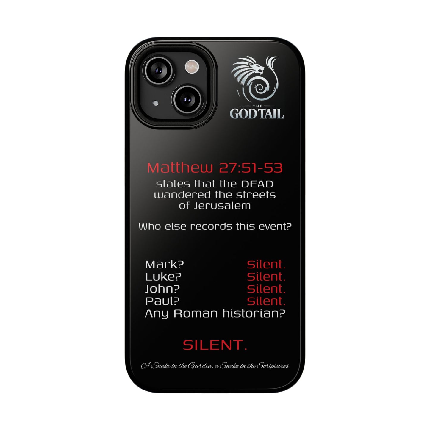 Dead Wandering the Streets Inconsistency - (iPhone & Samsung Galaxy) Religious Phone Case
