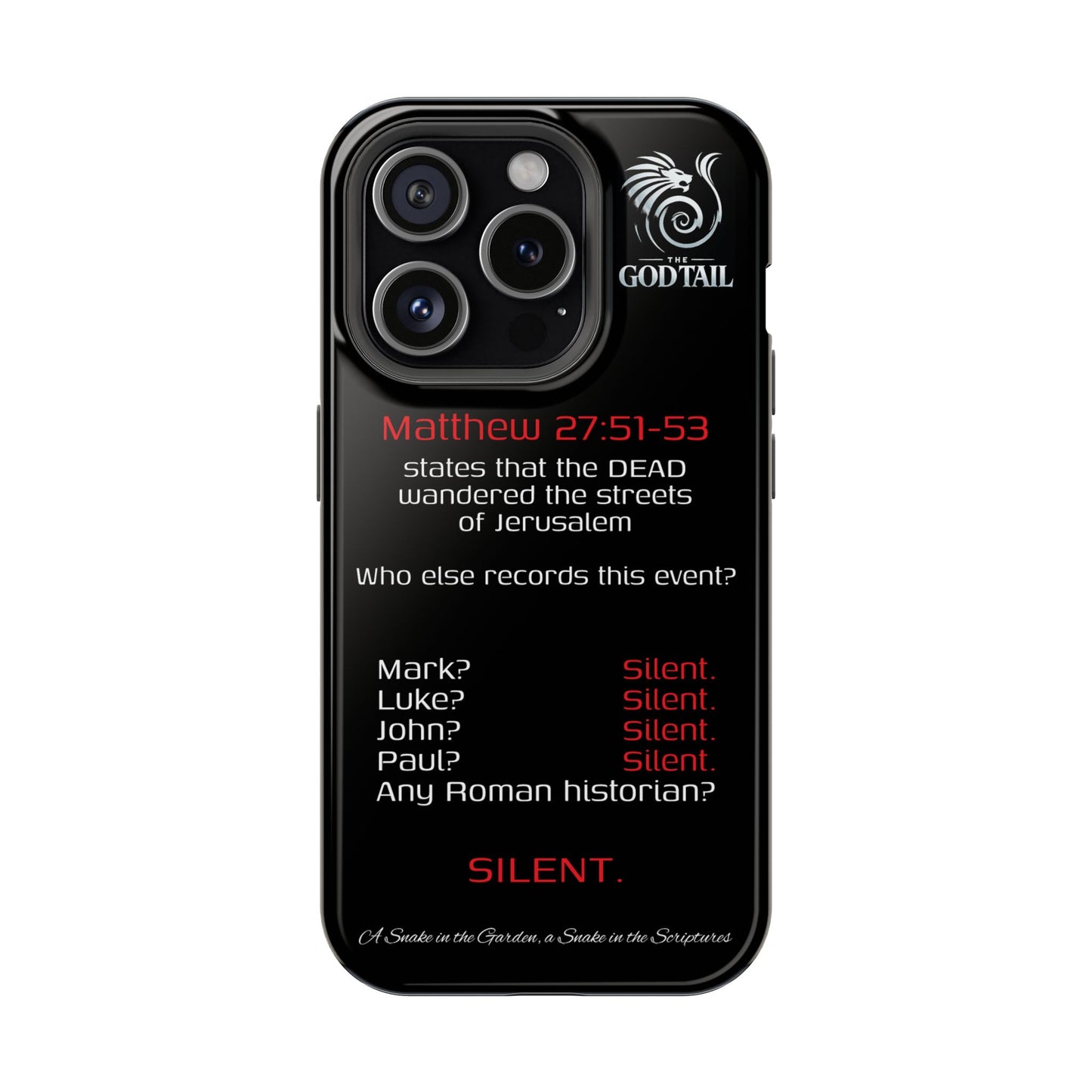 Dead Wandering the Streets Inconsistency - (iPhone & Samsung Galaxy) Religious Phone Case