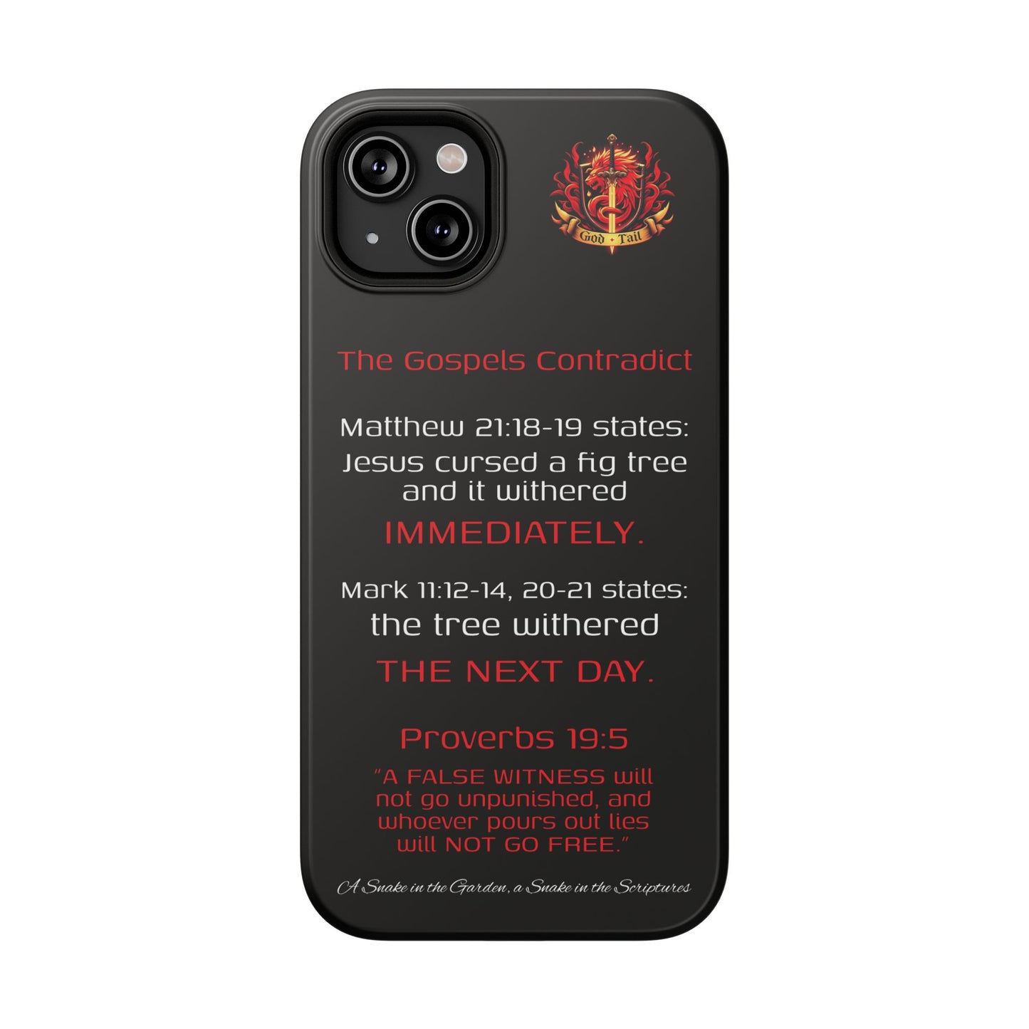 Fig Tree Inconsistency (iPhone & Samsung Galaxy) Religious iPhone Case