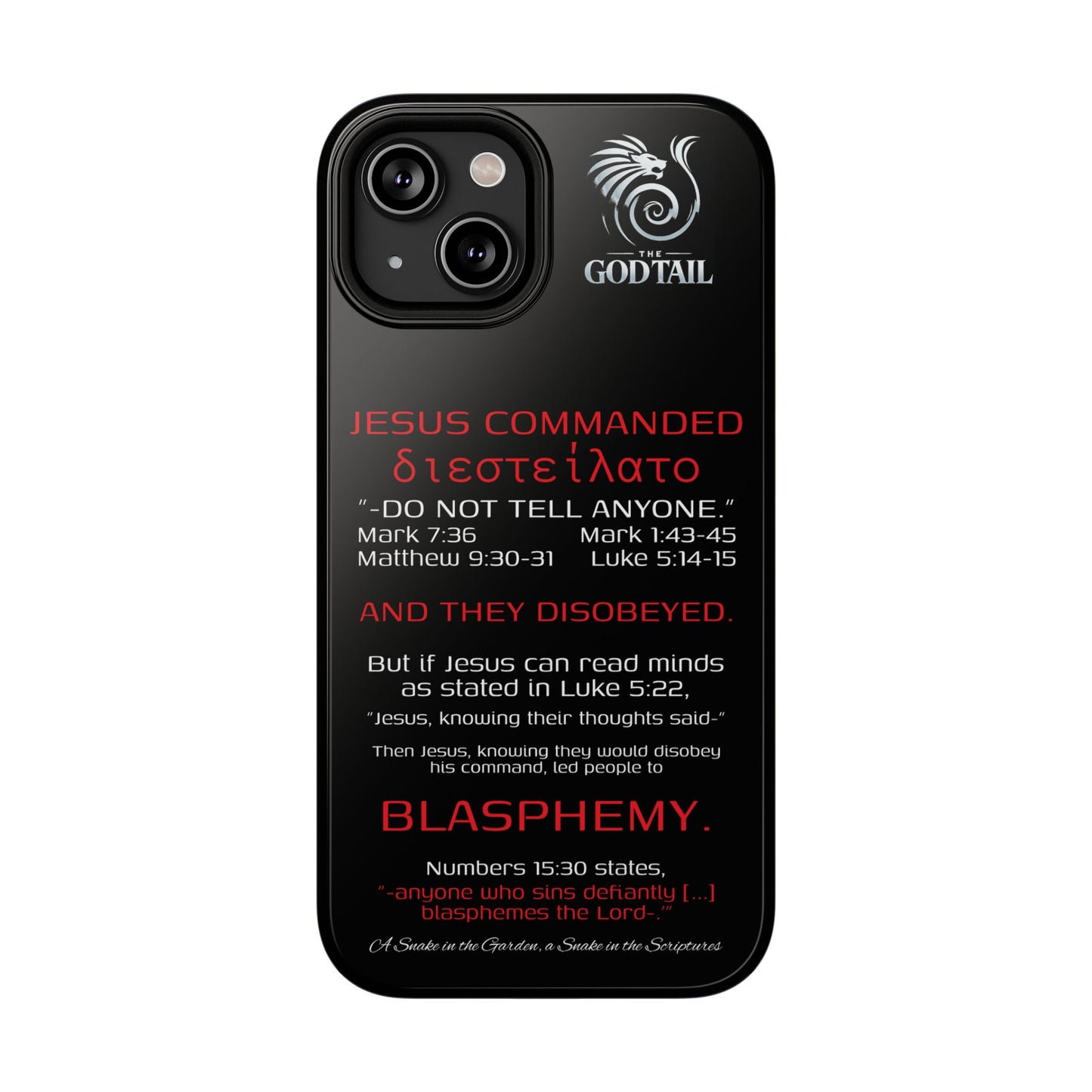 Jesus Leading to Sin Inconsistency - (iPhone & Samsung Galaxy) Phone Case