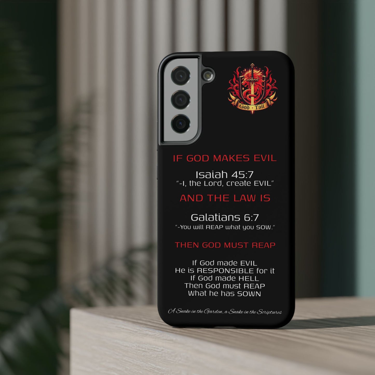 Inconsistency of God Creating Evil - (iPhone and Samsung Galaxy) Phone Case