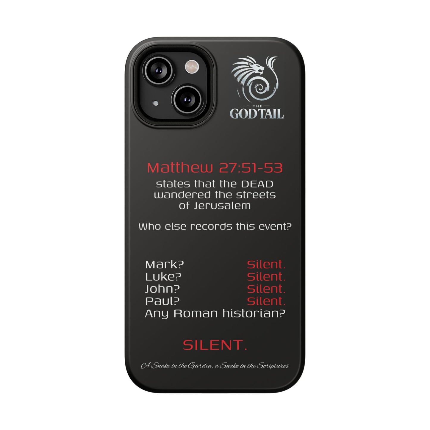 Dead Wandering the Streets Inconsistency - (iPhone & Samsung Galaxy) Religious Phone Case