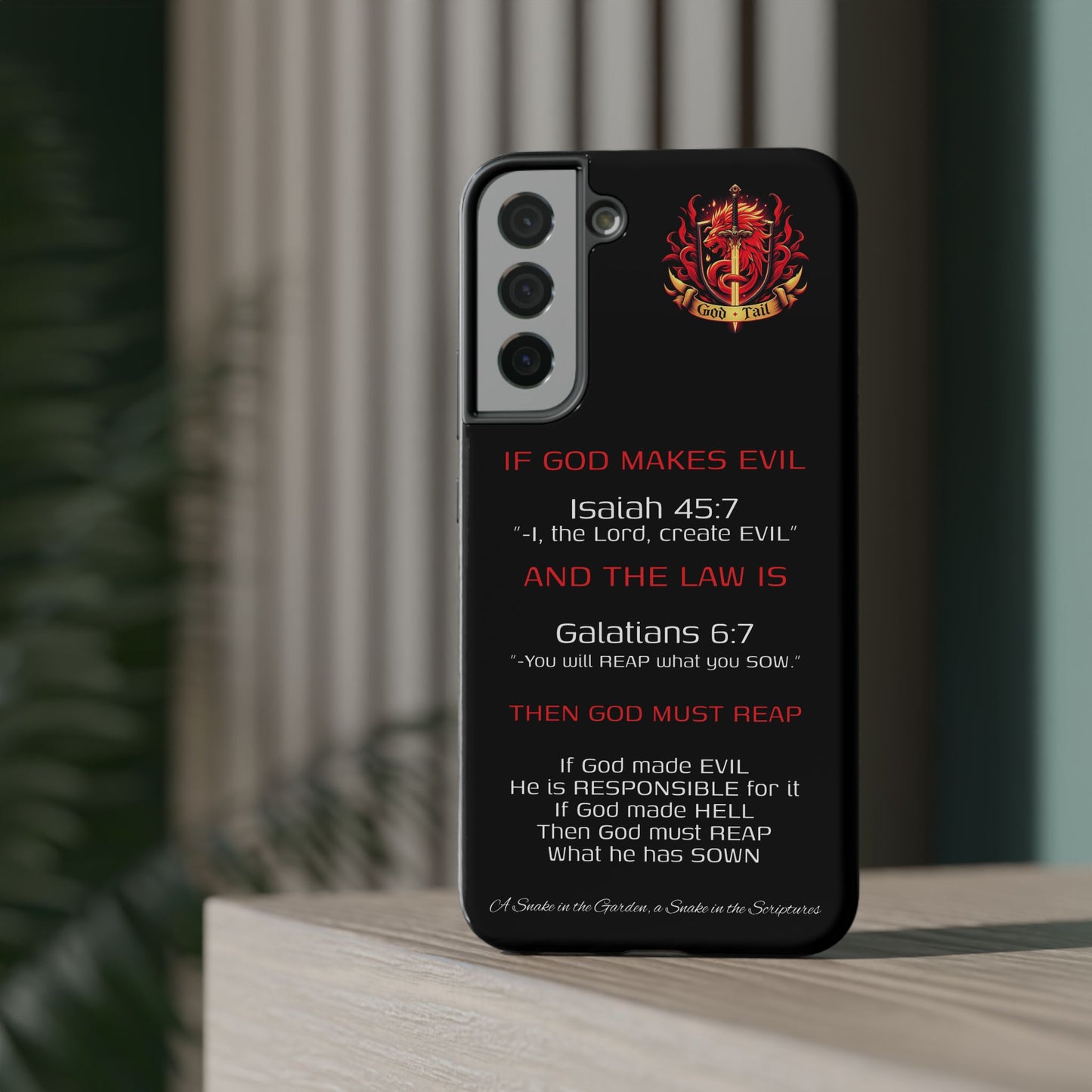 Inconsistency of God Creating Evil - (iPhone and Samsung Galaxy) Phone Case