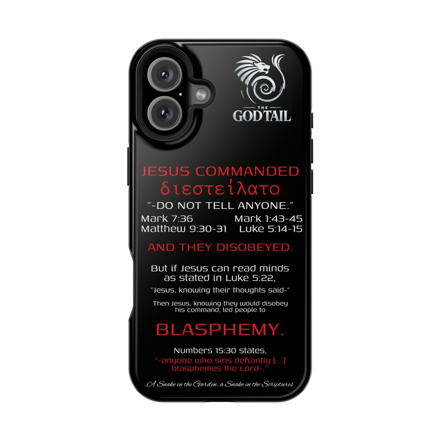 Jesus Leading to Sin Inconsistency - (iPhone & Samsung Galaxy) Phone Case