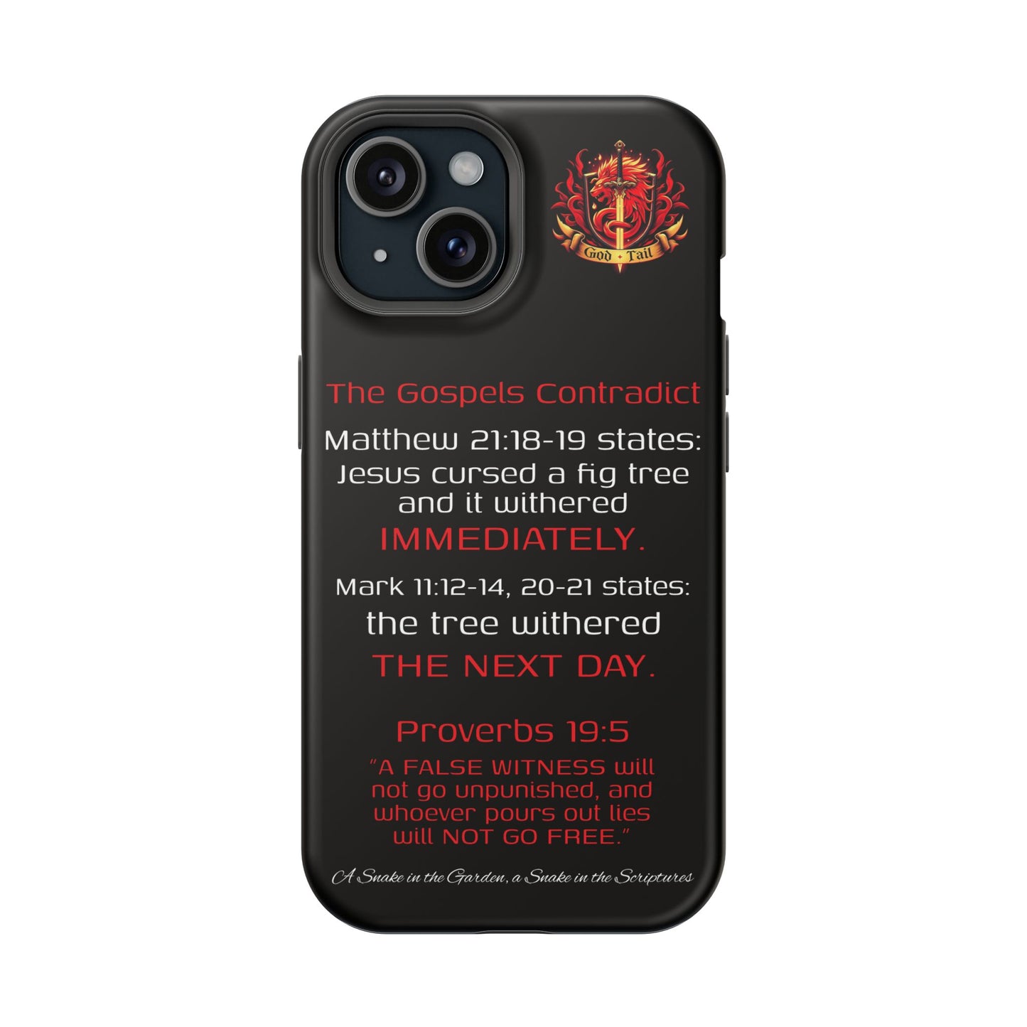 Fig Tree Inconsistency (iPhone & Samsung Galaxy) Religious iPhone Case