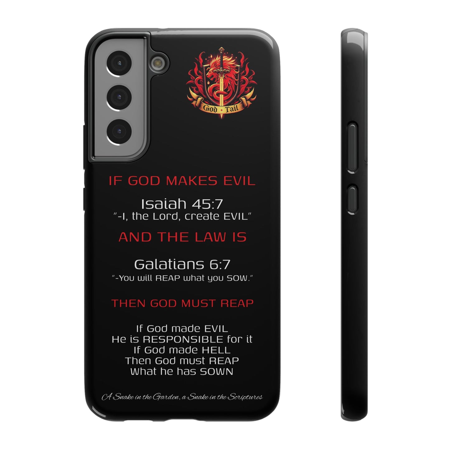 Inconsistency of God Creating Evil - (iPhone and Samsung Galaxy) Phone Case