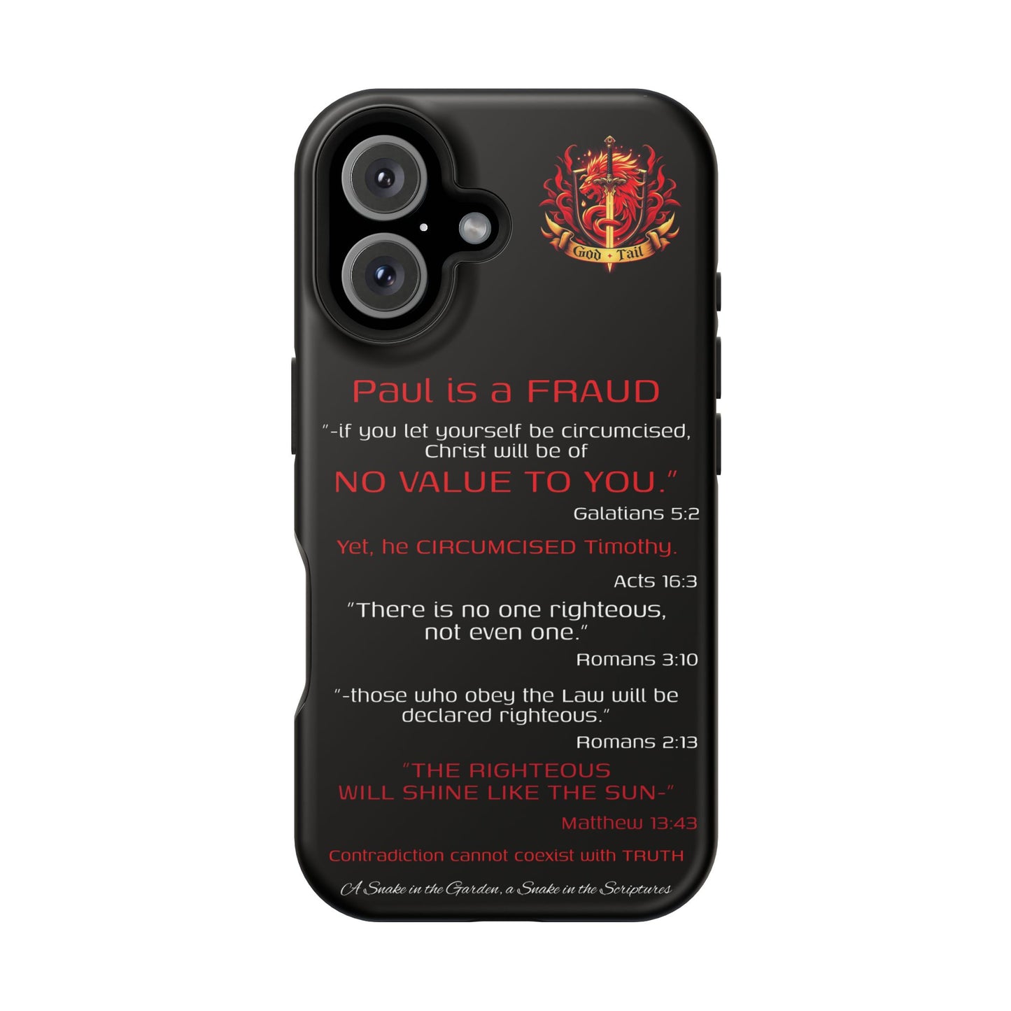 Paul's Inconsistent Philosophy - (iPhone & Samsung Galaxy) Phone Case