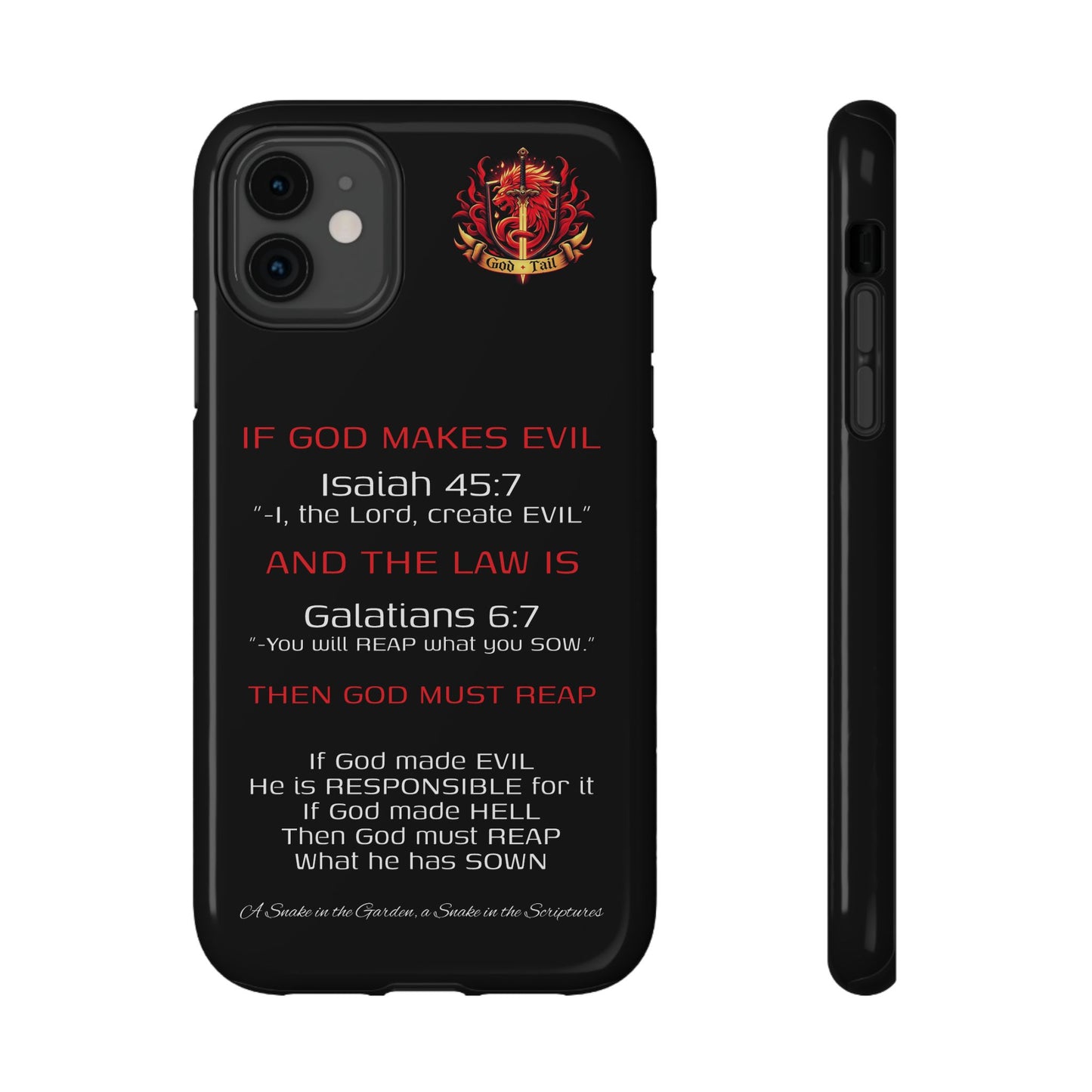Inconsistency of God Creating Evil - (iPhone and Samsung Galaxy) Phone Case