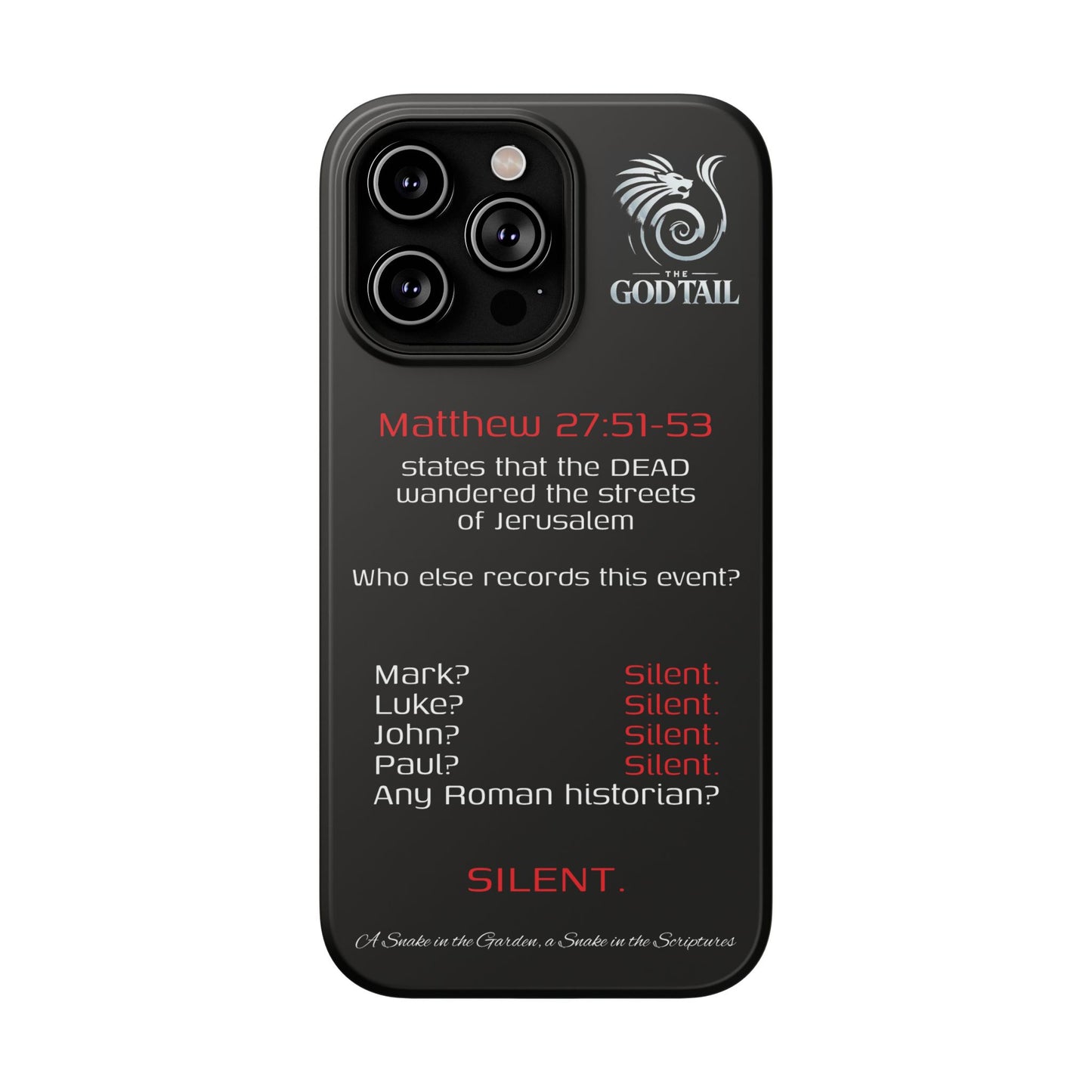 Dead Wandering the Streets Inconsistency - (iPhone & Samsung Galaxy) Religious Phone Case
