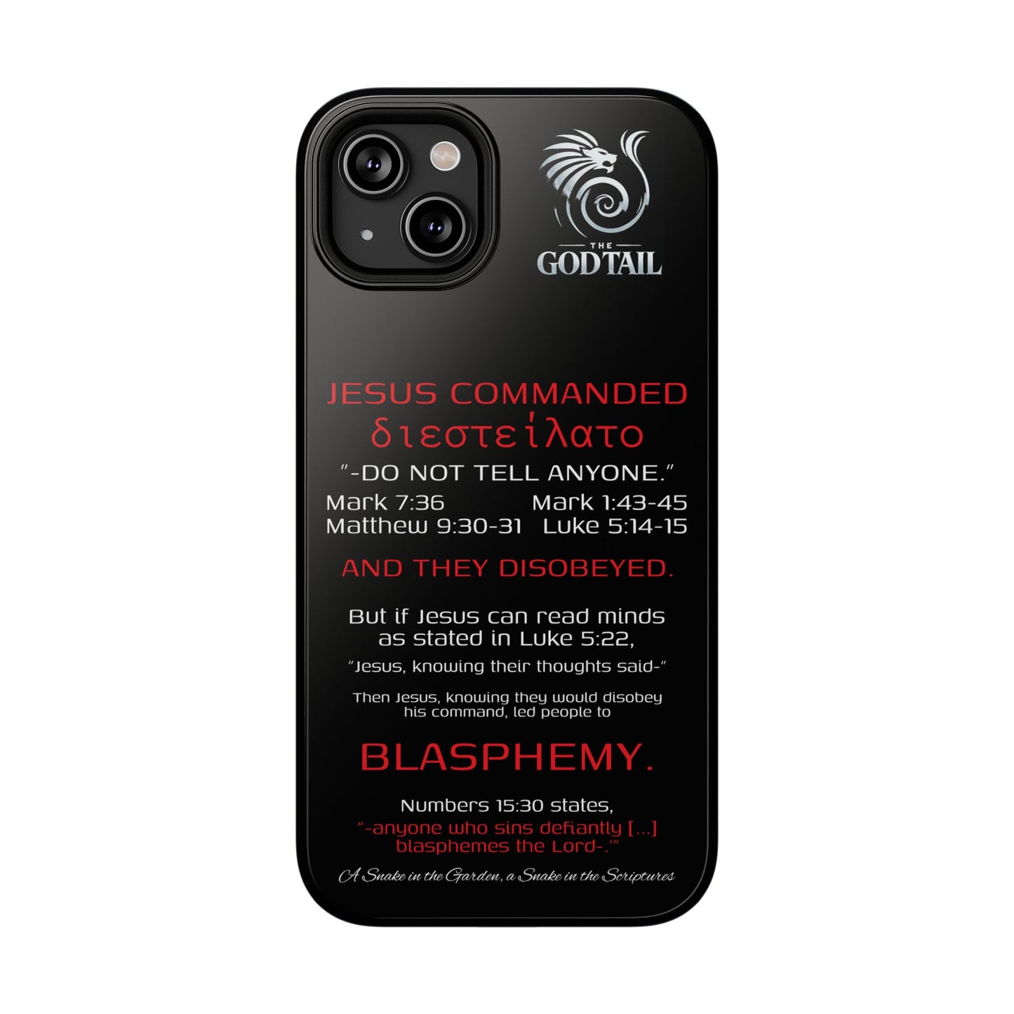 Jesus Leading to Sin Inconsistency - (iPhone & Samsung Galaxy) Phone Case