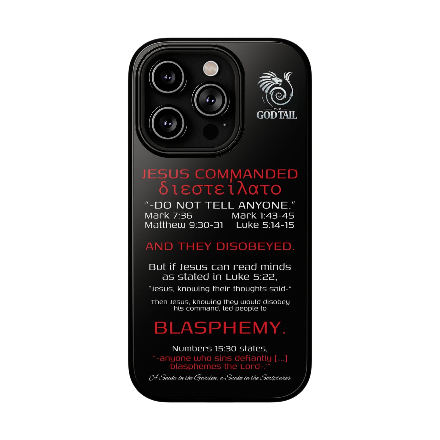 Jesus Leading to Sin Inconsistency - (iPhone & Samsung Galaxy) Phone Case