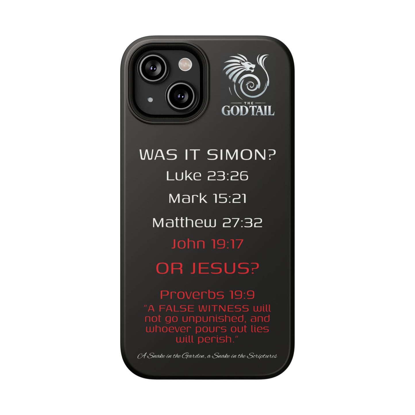 Who Carried the Cross Inconsistency - (iPhone & Samsung Galaxy) Phone Case