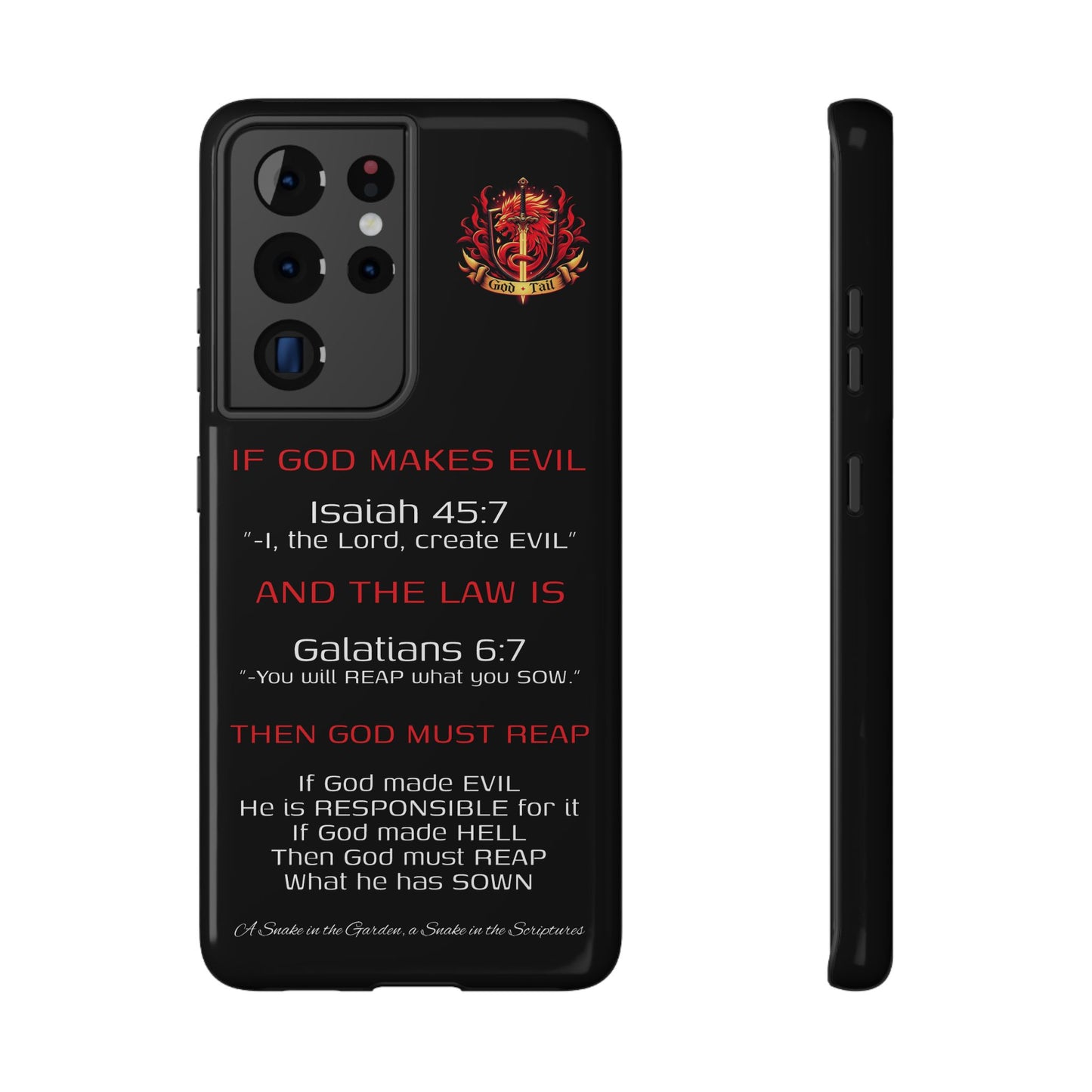 Inconsistency of God Creating Evil - (iPhone and Samsung Galaxy) Phone Case