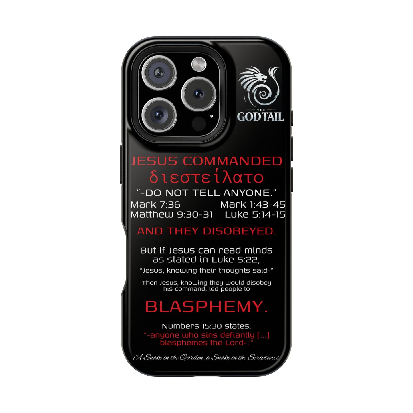 Jesus Leading to Sin Inconsistency - (iPhone & Samsung Galaxy) Phone Case
