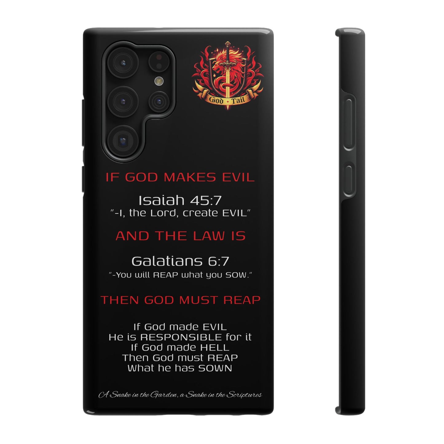 Inconsistency of God Creating Evil - (iPhone and Samsung Galaxy) Phone Case