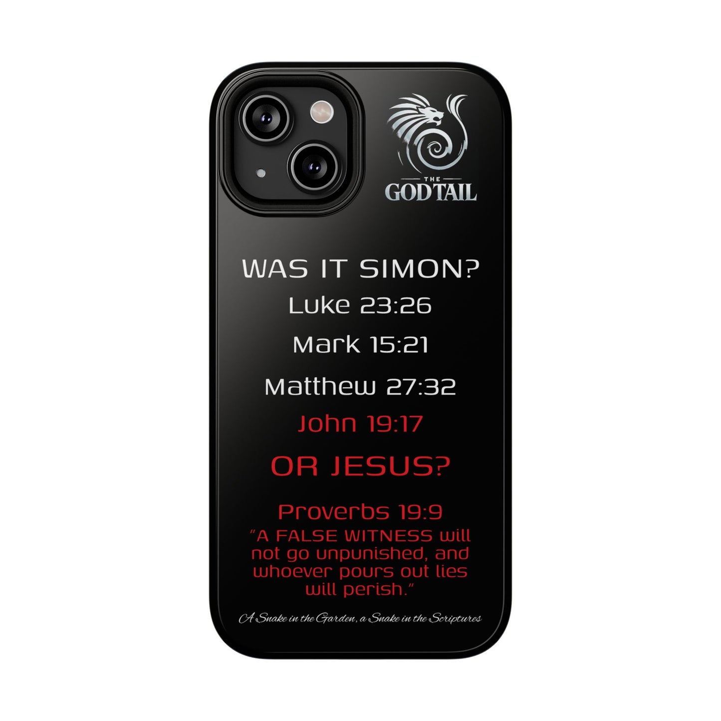 Who Carried the Cross Inconsistency - (iPhone & Samsung Galaxy) Phone Case