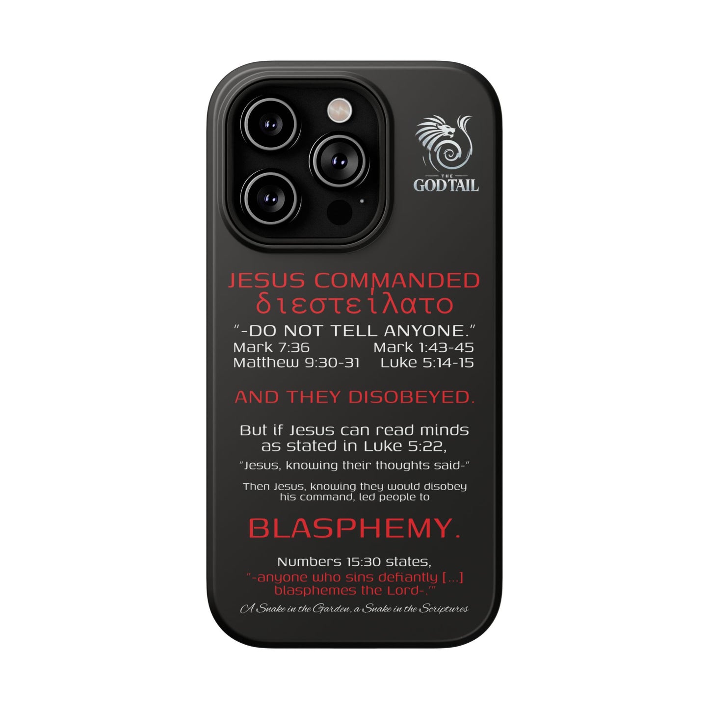 Jesus Leading to Sin Inconsistency - (iPhone & Samsung Galaxy) Phone Case