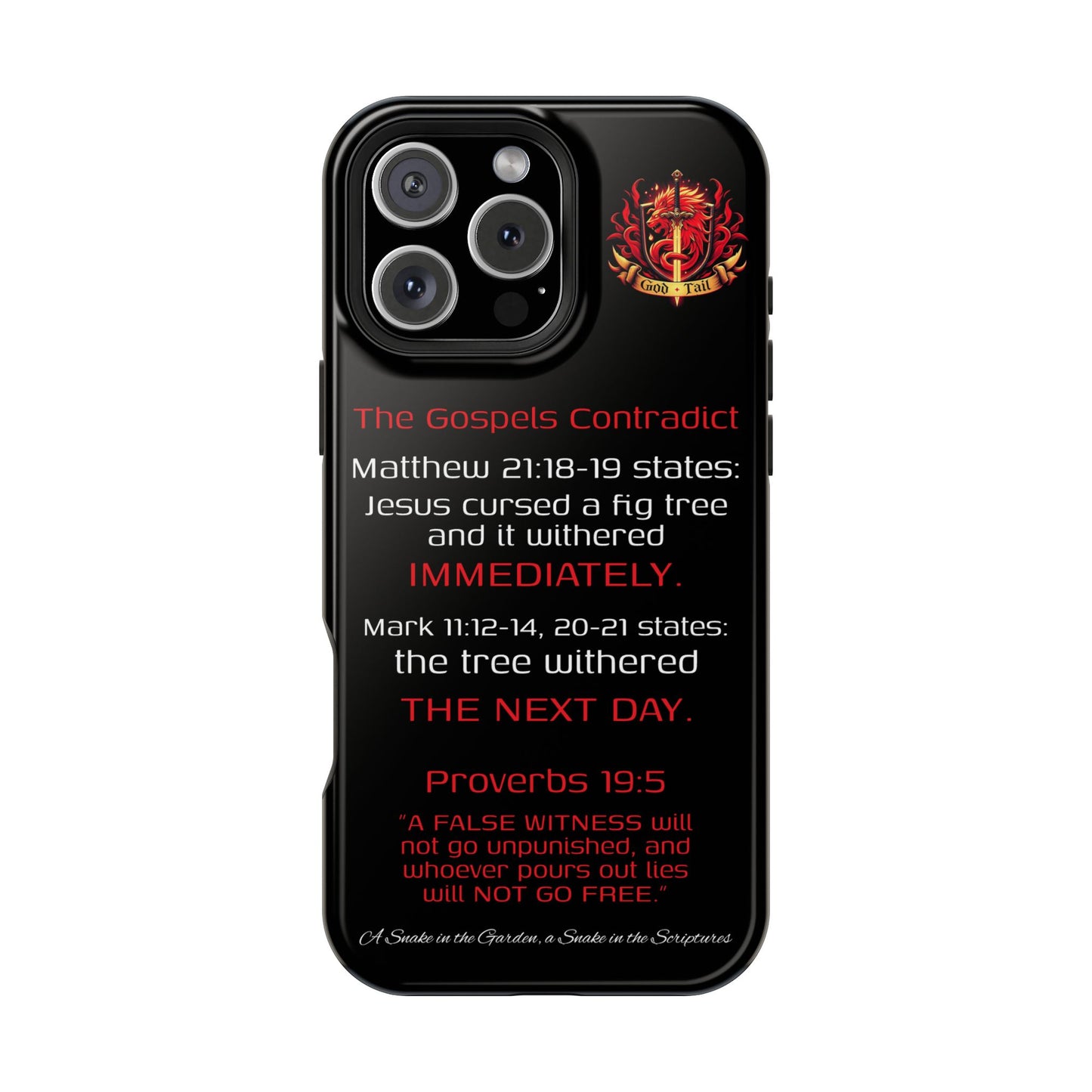 Fig Tree Inconsistency (iPhone & Samsung Galaxy) Religious iPhone Case