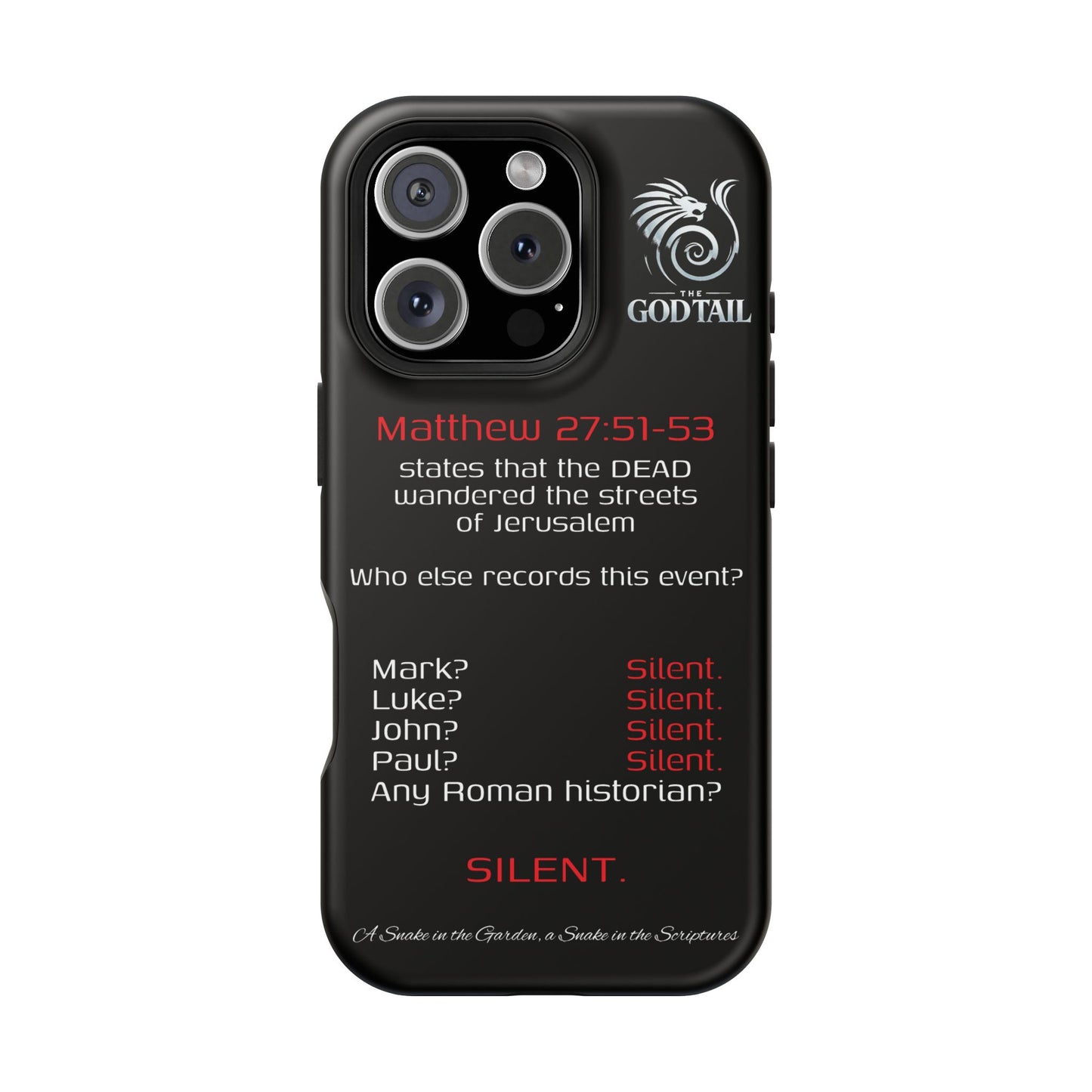 Dead Wandering the Streets Inconsistency - (iPhone & Samsung Galaxy) Religious Phone Case