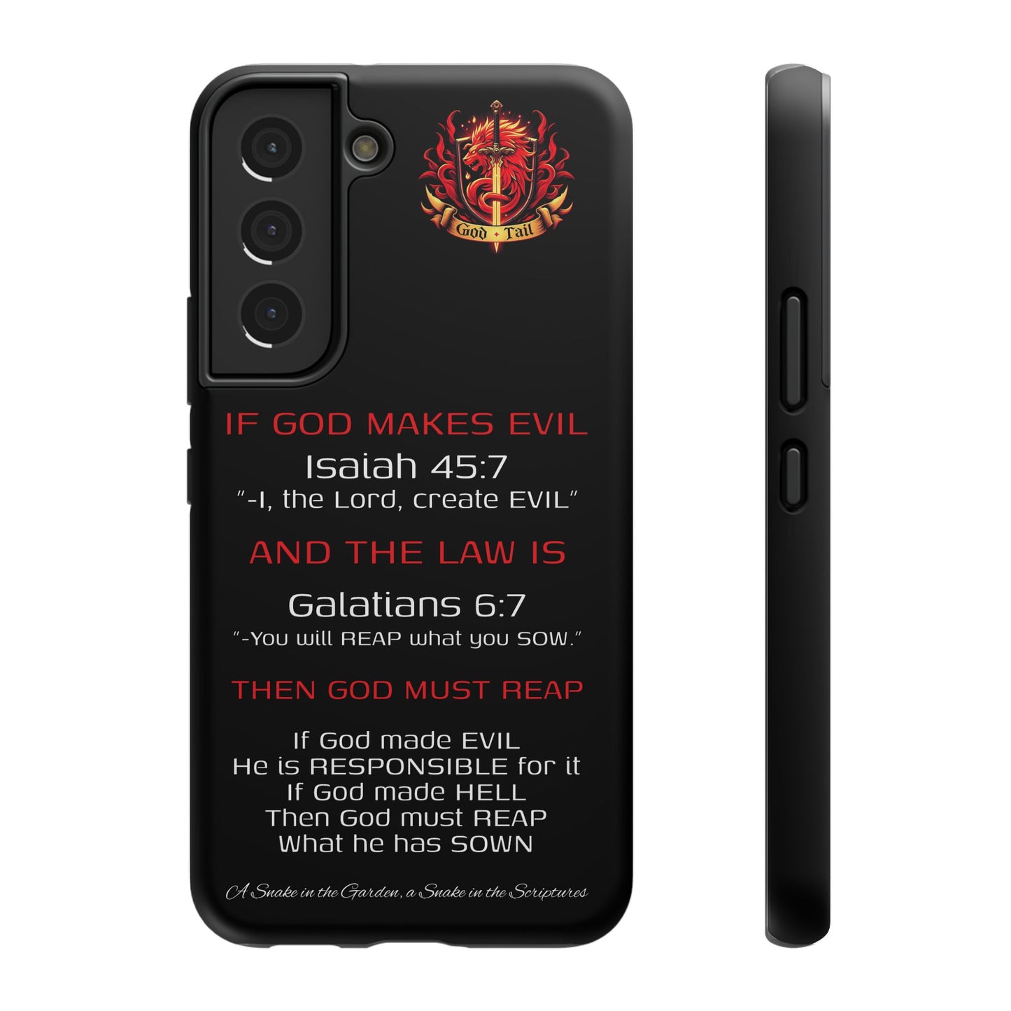 Inconsistency of God Creating Evil - (iPhone and Samsung Galaxy) Phone Case