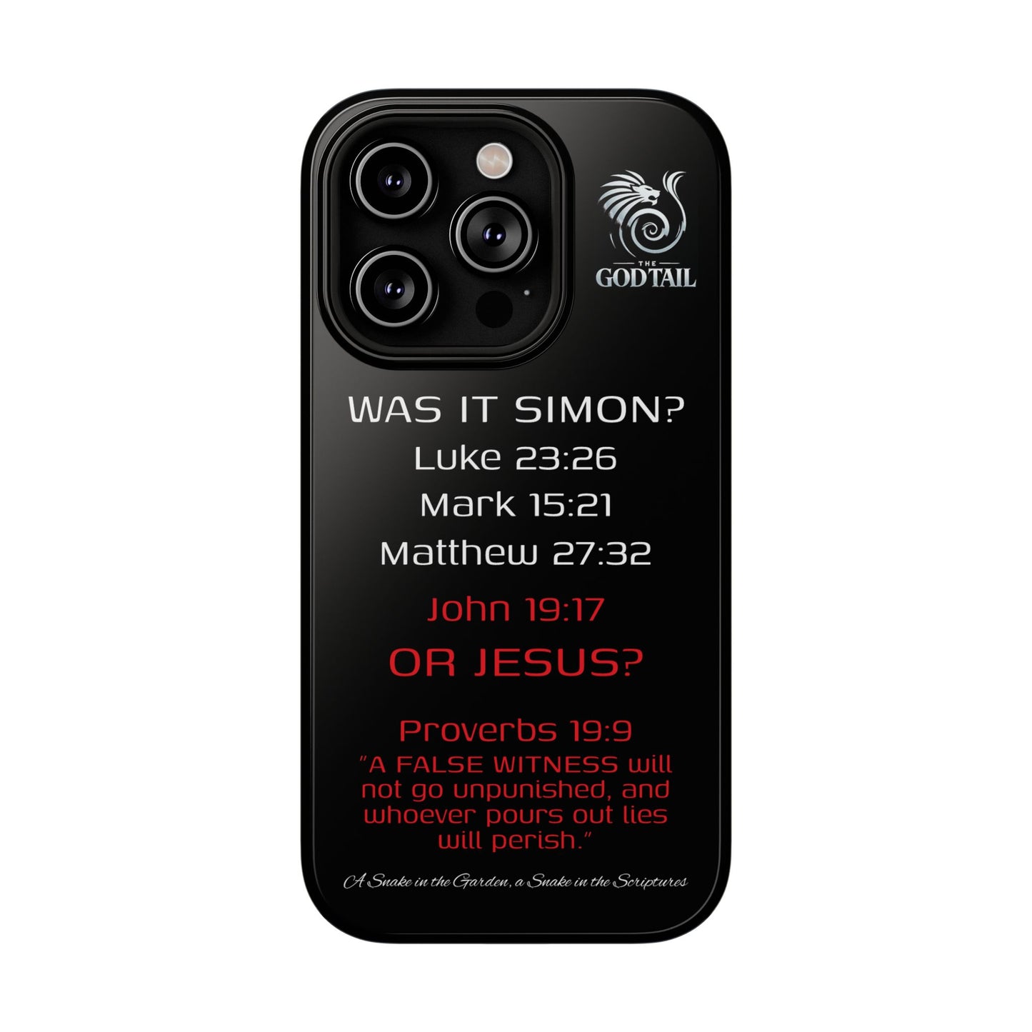 Who Carried the Cross Inconsistency - (iPhone & Samsung Galaxy) Phone Case