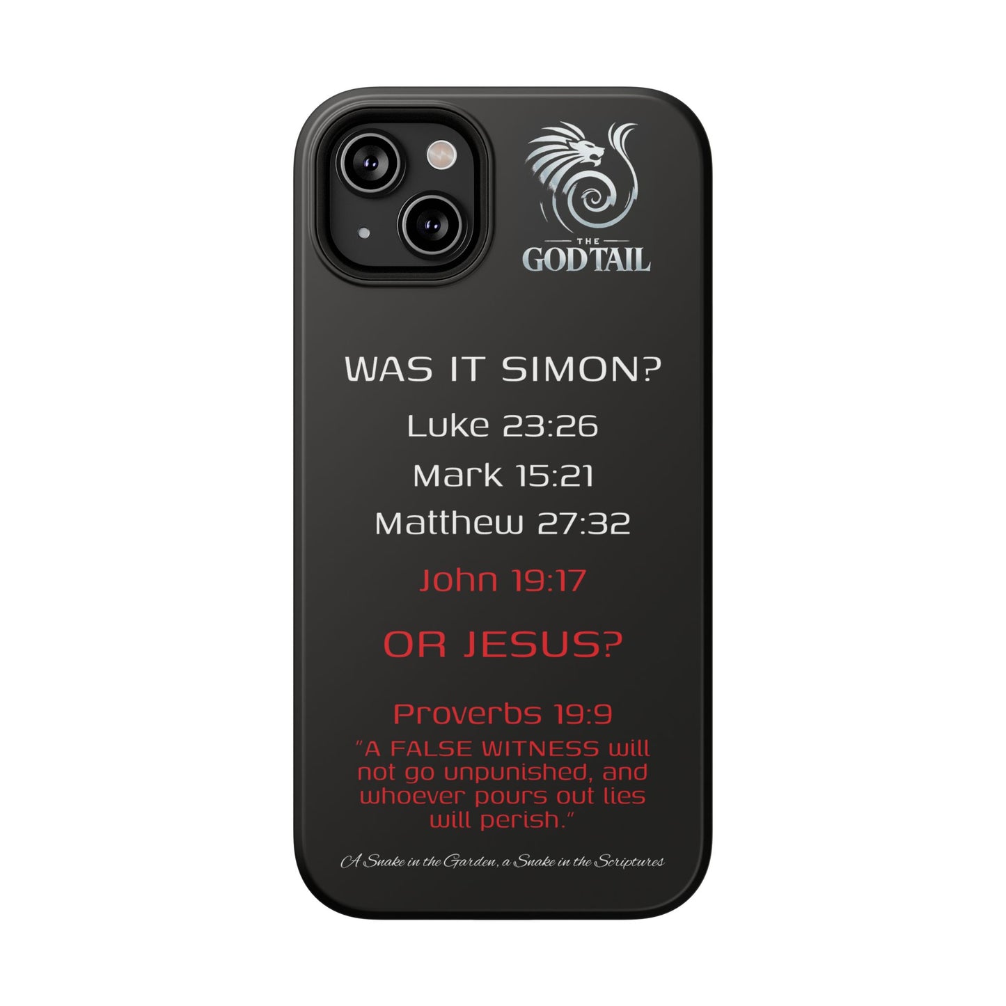Who Carried the Cross Inconsistency - (iPhone & Samsung Galaxy) Phone Case