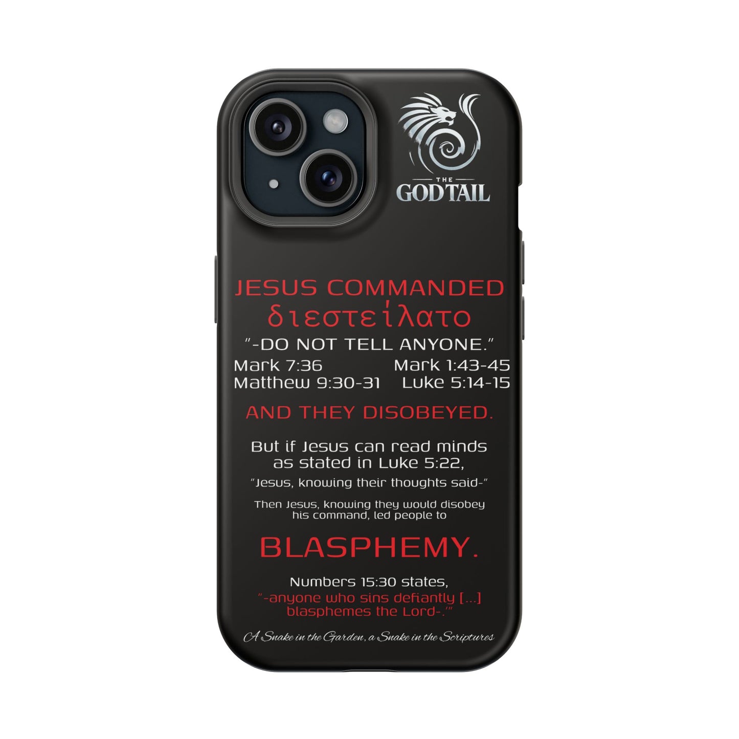 Jesus Leading to Sin Inconsistency - (iPhone & Samsung Galaxy) Phone Case