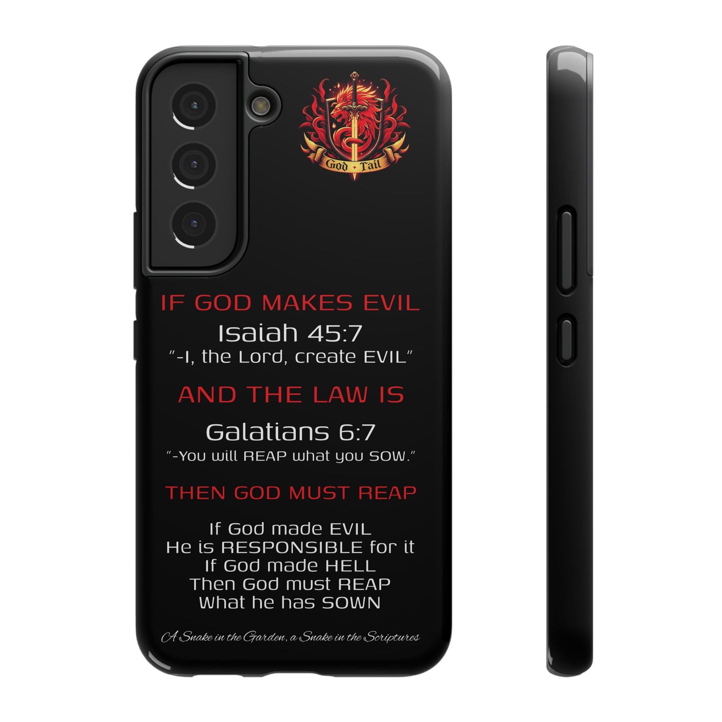 Inconsistency of God Creating Evil - (iPhone and Samsung Galaxy) Phone Case