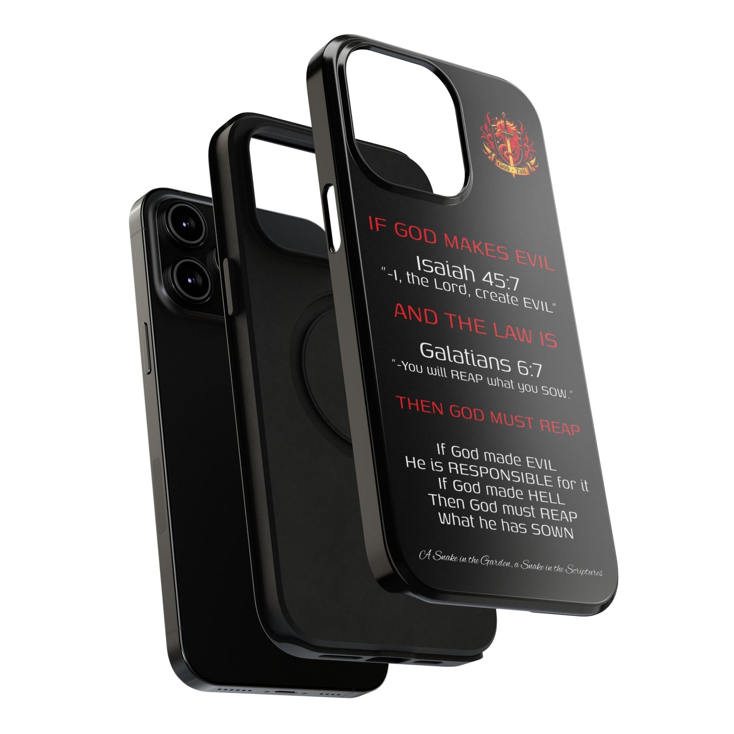 Inconsistency of God Creating Evil - (iPhone and Samsung Galaxy) Phone Case