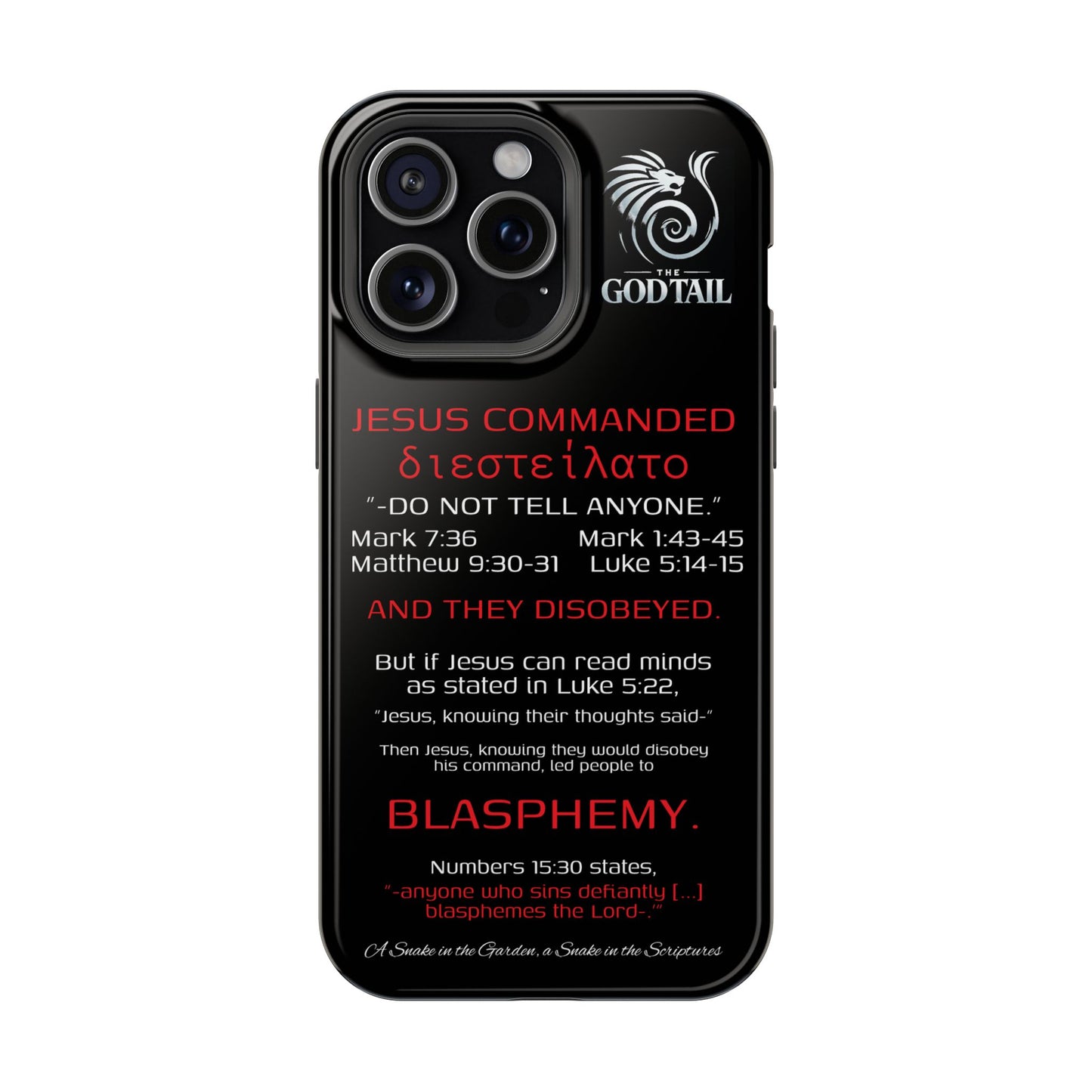 Jesus Leading to Sin Inconsistency - (iPhone & Samsung Galaxy) Phone Case