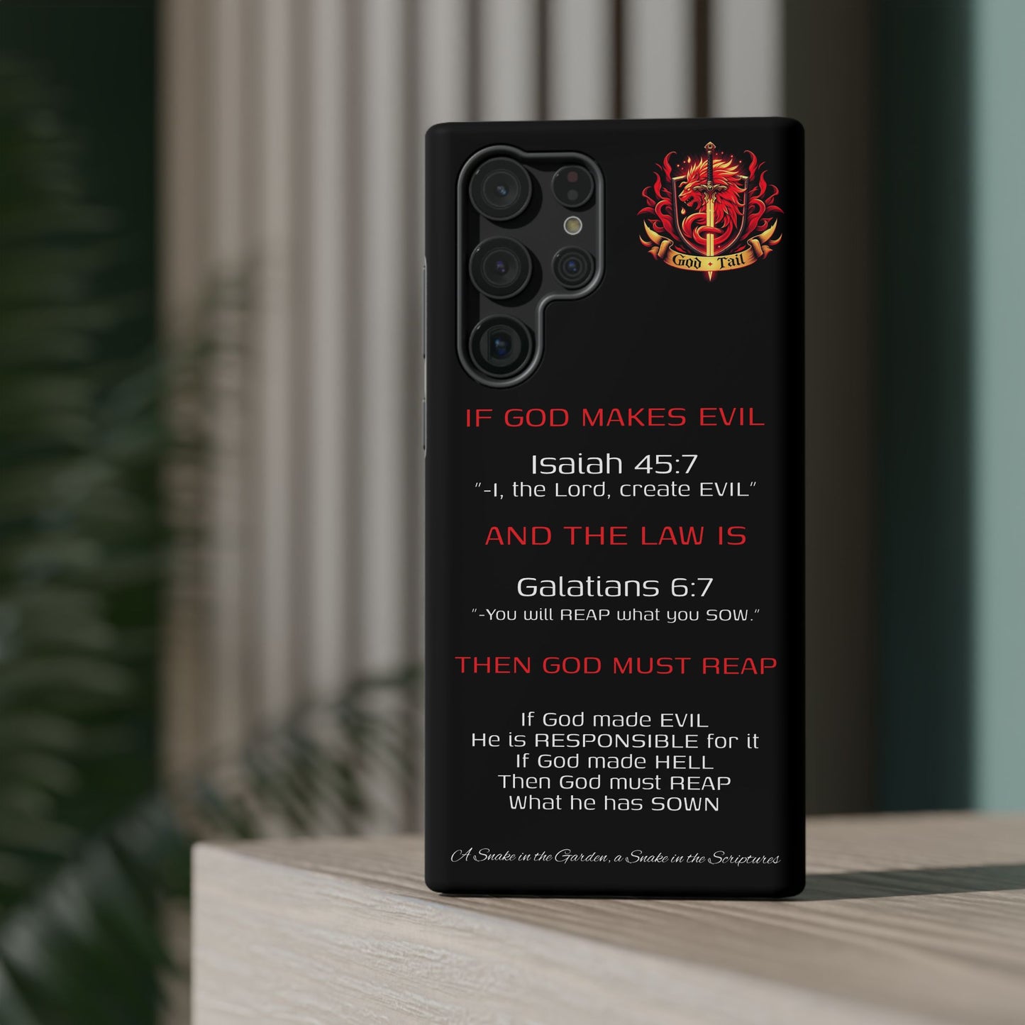 Inconsistency of God Creating Evil - (iPhone and Samsung Galaxy) Phone Case
