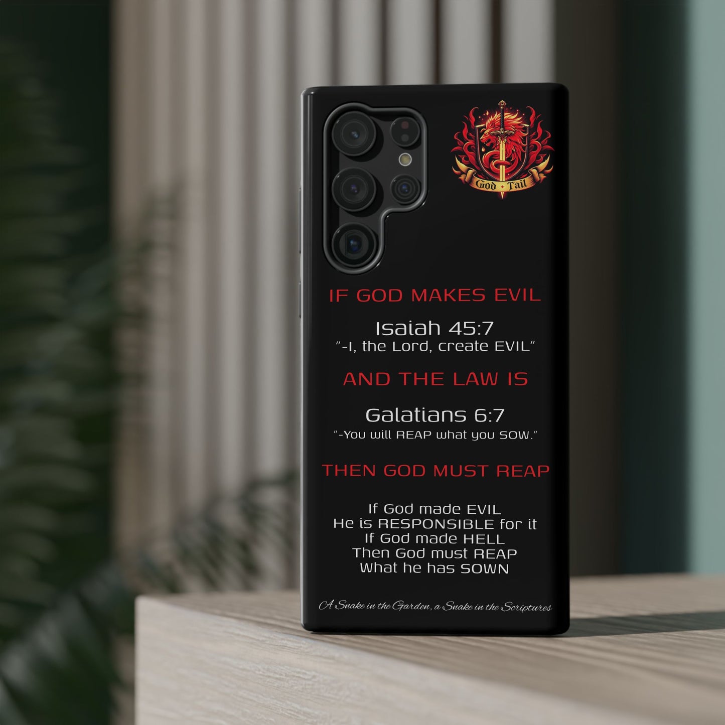 Inconsistency of God Creating Evil - (iPhone and Samsung Galaxy) Phone Case