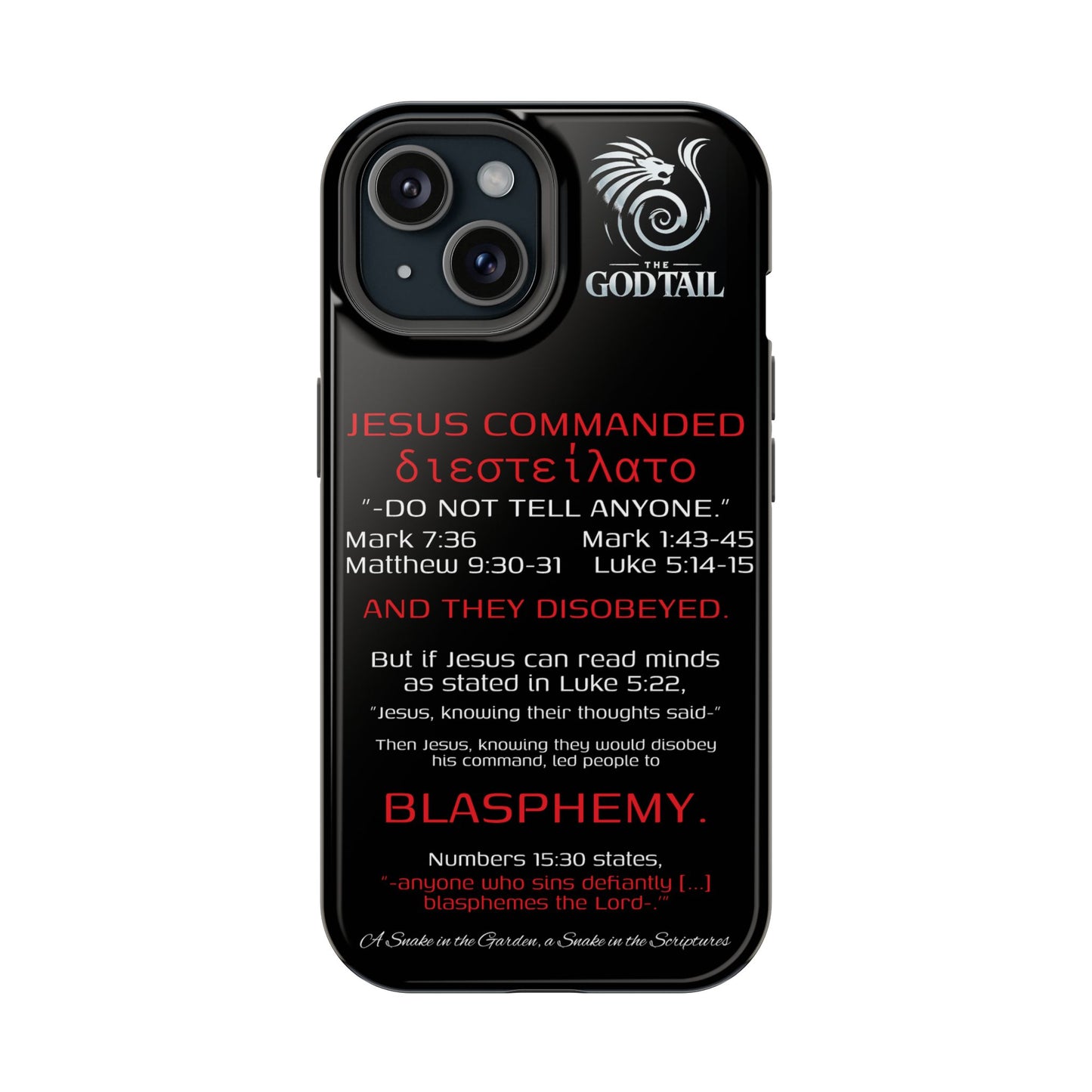 Jesus Leading to Sin Inconsistency - (iPhone & Samsung Galaxy) Phone Case