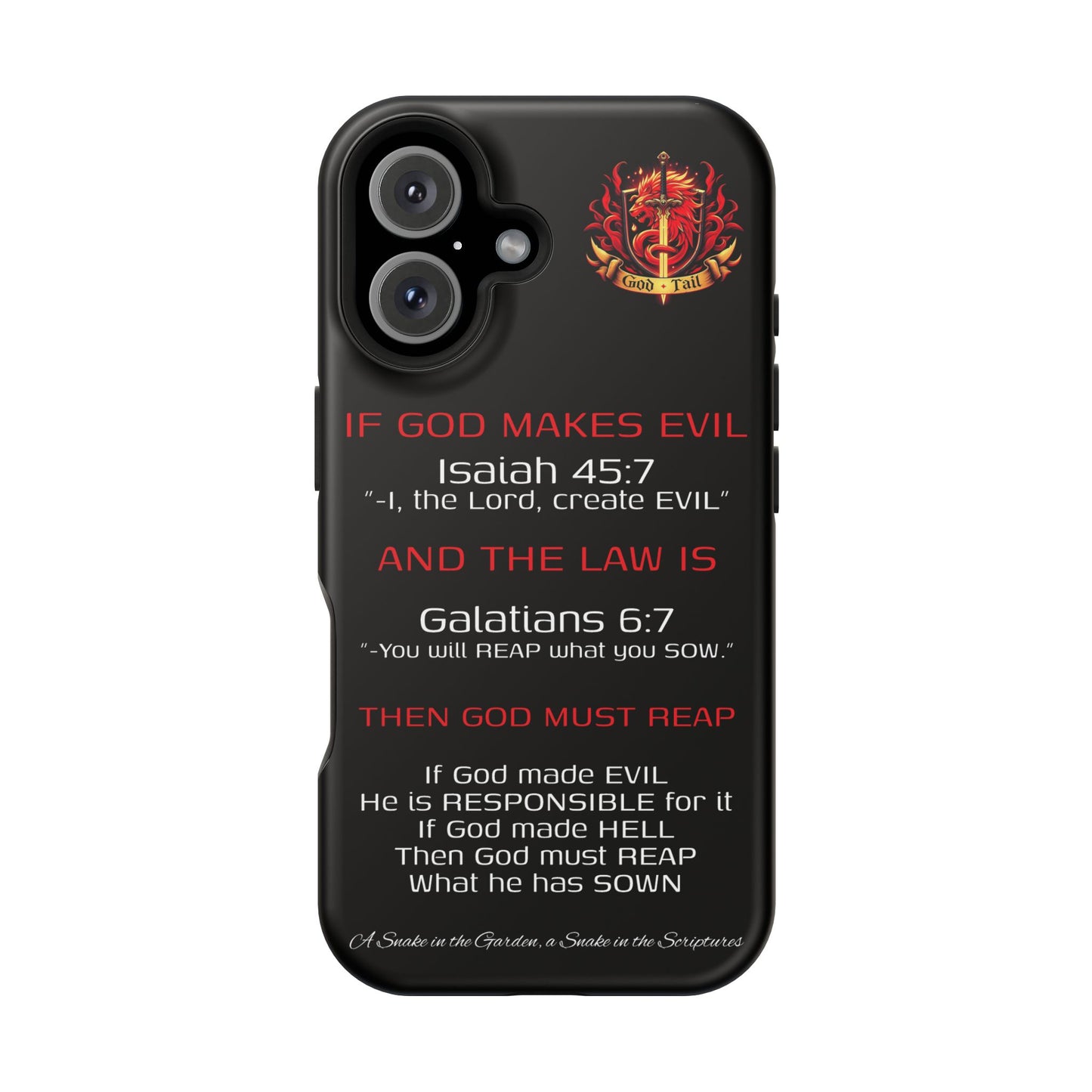 Inconsistency of God Creating Evil - (iPhone and Samsung Galaxy) Phone Case