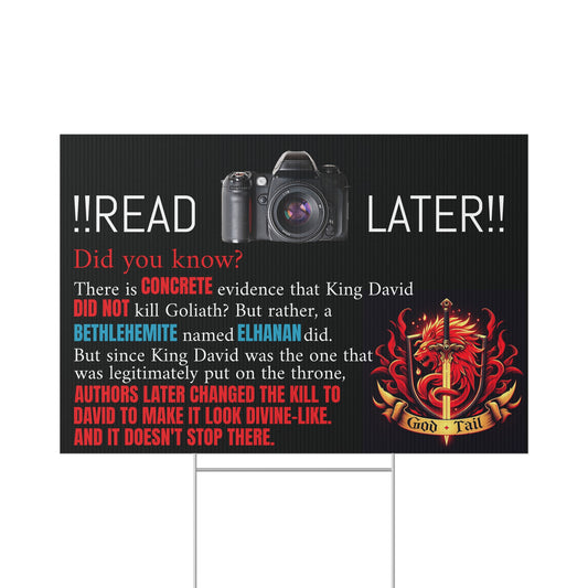 Religious Sign - David Didn't Kill Goliath